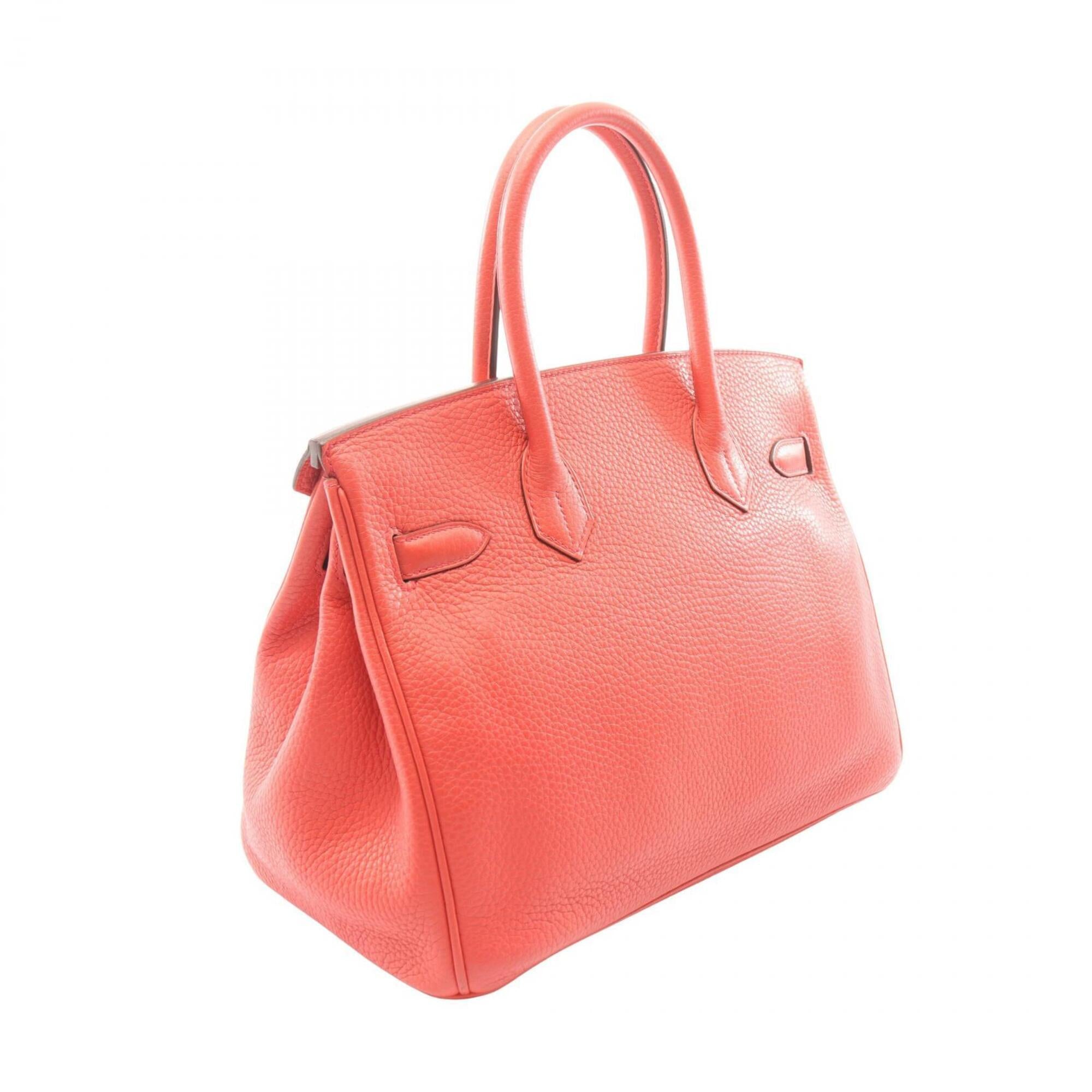 Hermes Pink Taurillon Clemence Leather Handbag (Pre-Owned)