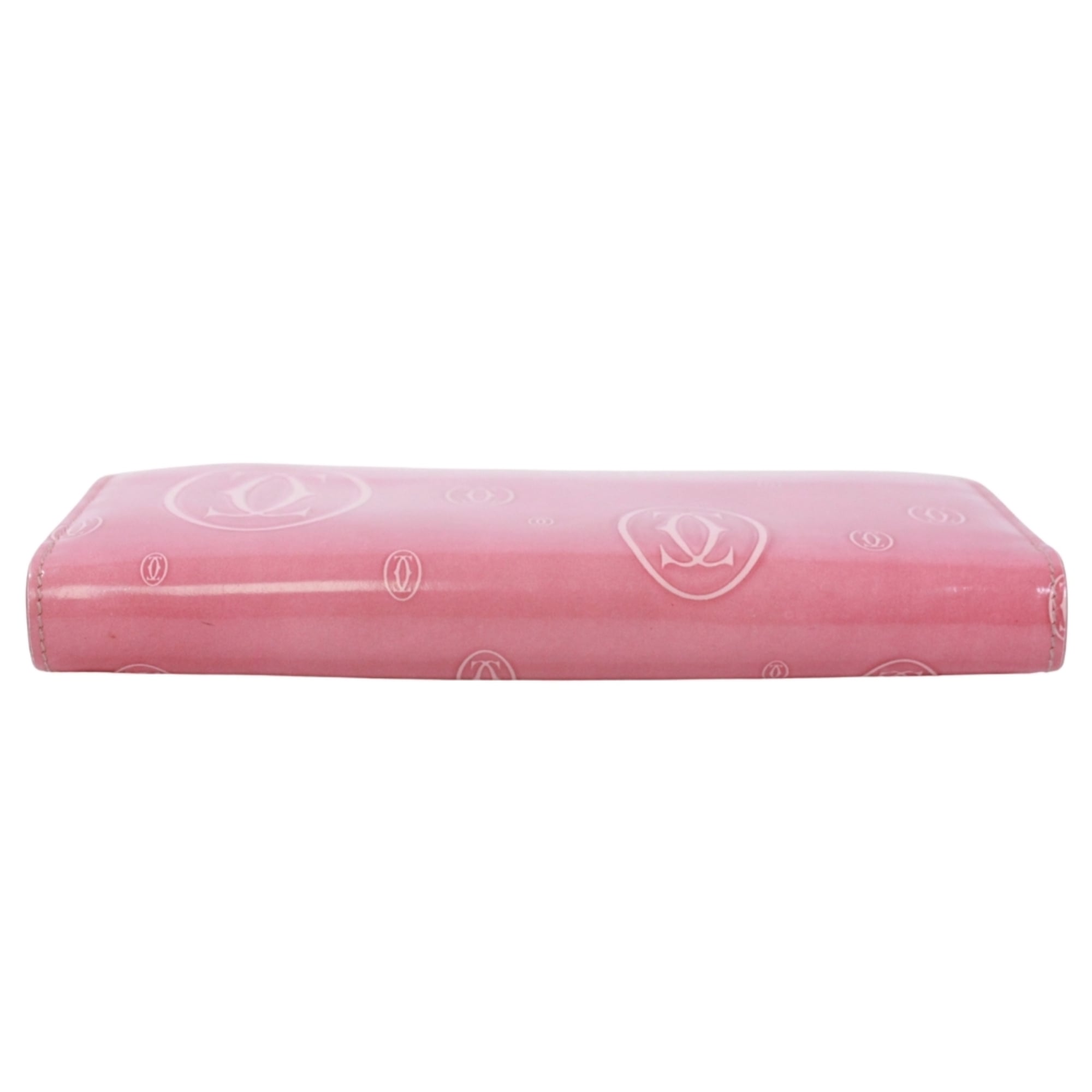 Cartier Pink Leather Long Wallet (Bi-Fold) (Pre-Owned)