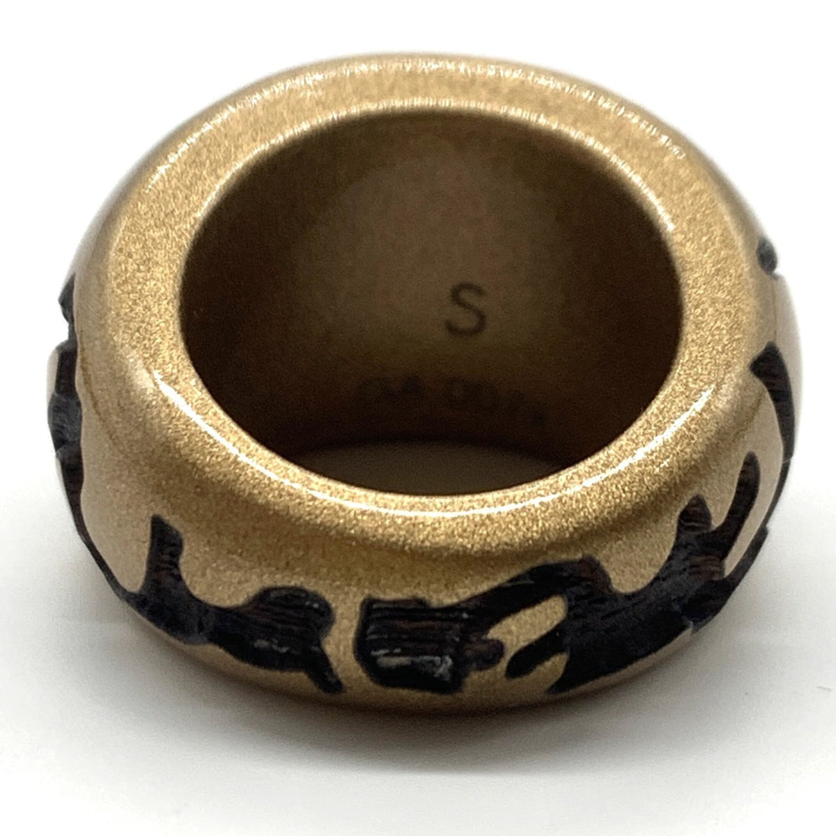 Louis Vuitton Metallic Wood Band Ring (Pre-Owned)