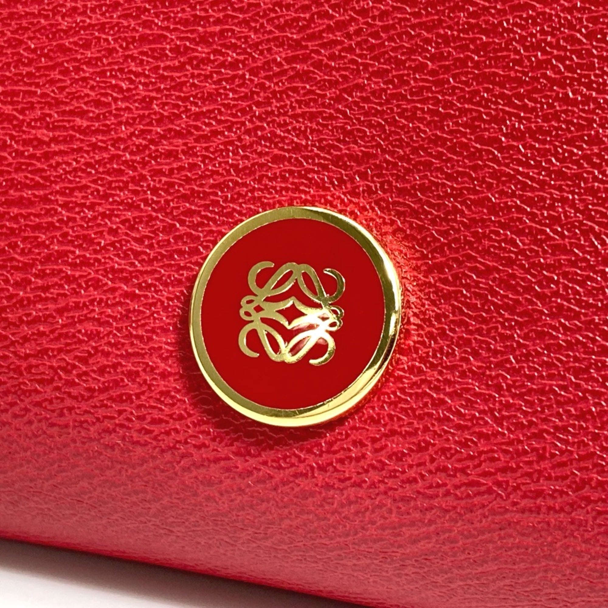 Loewe Red Leather Pouch (Pre-Owned)
