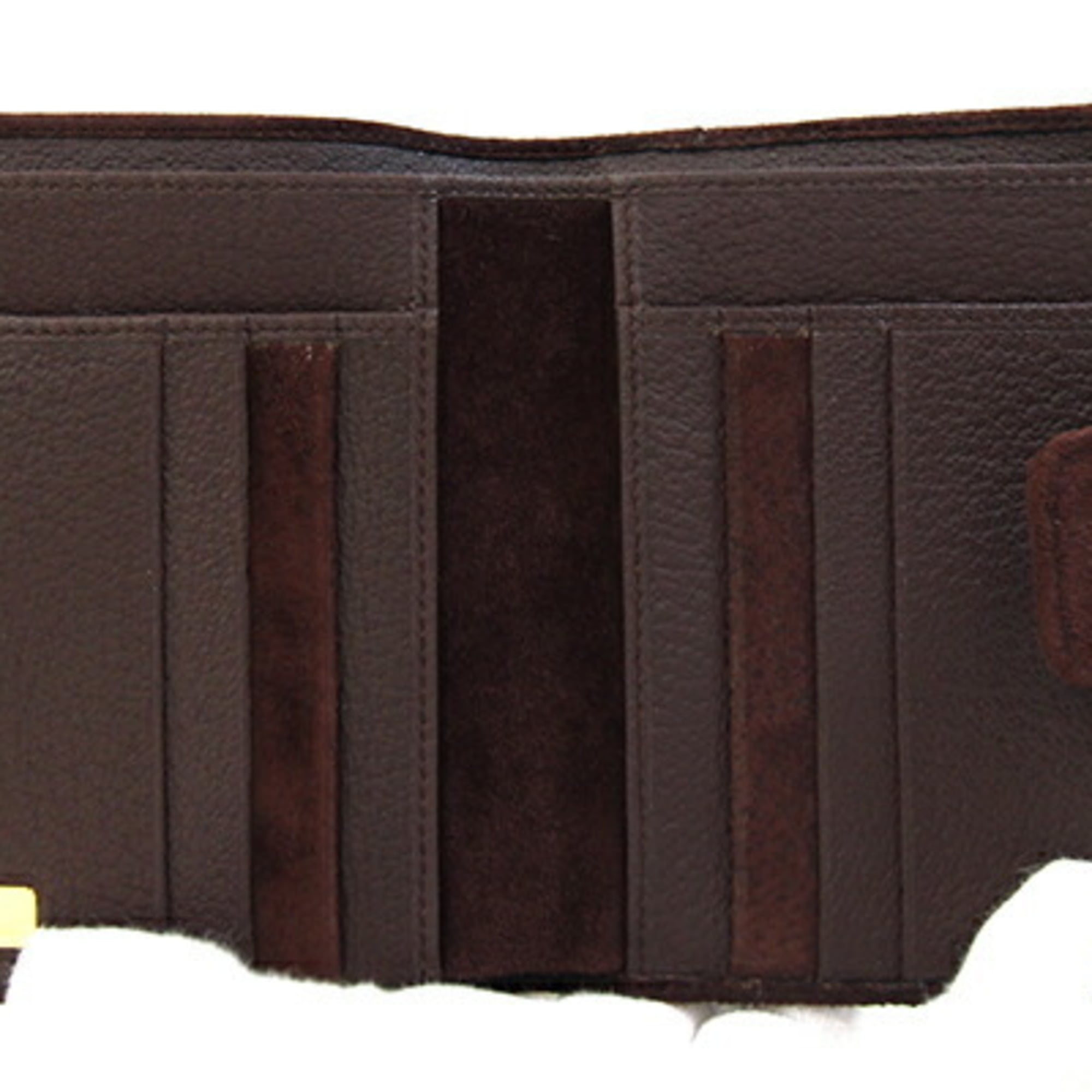 Gucci Dark Brown Suede Leather Wallet (Bi-Fold) (Pre-Owned)
