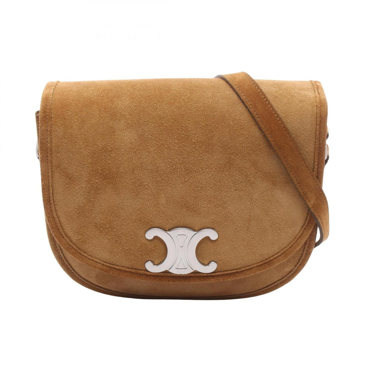 Celine Brown Suede Handbag Shoulder Bag (Pre-Owned)