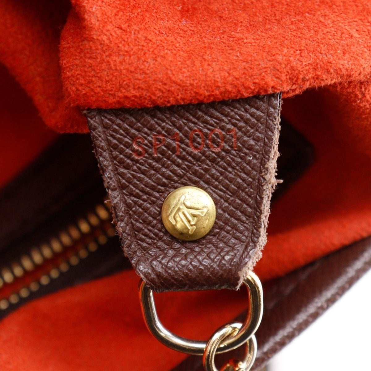 Louis Vuitton Brown Damier Canvas Pouch Tote Bag (Pre-Owned)