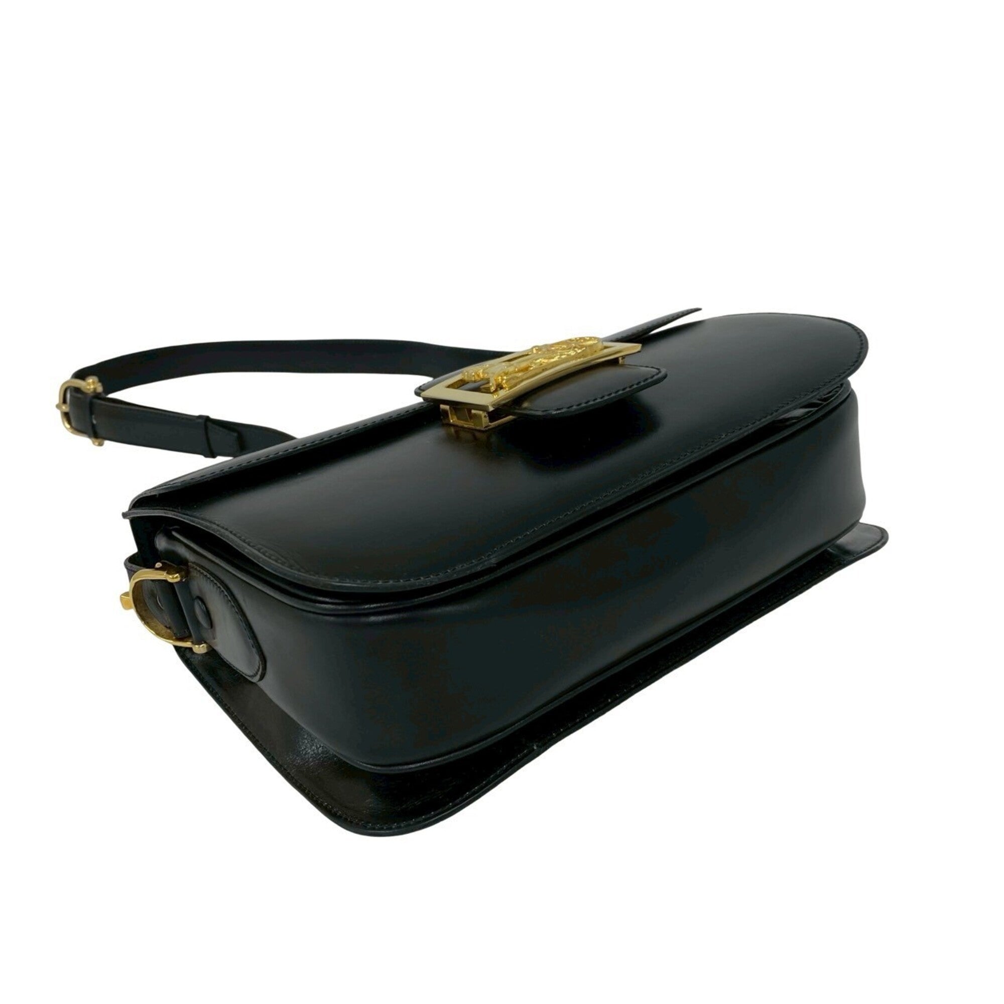 Celine Black Leather Pochette Shoulder Bag (Pre-Owned)