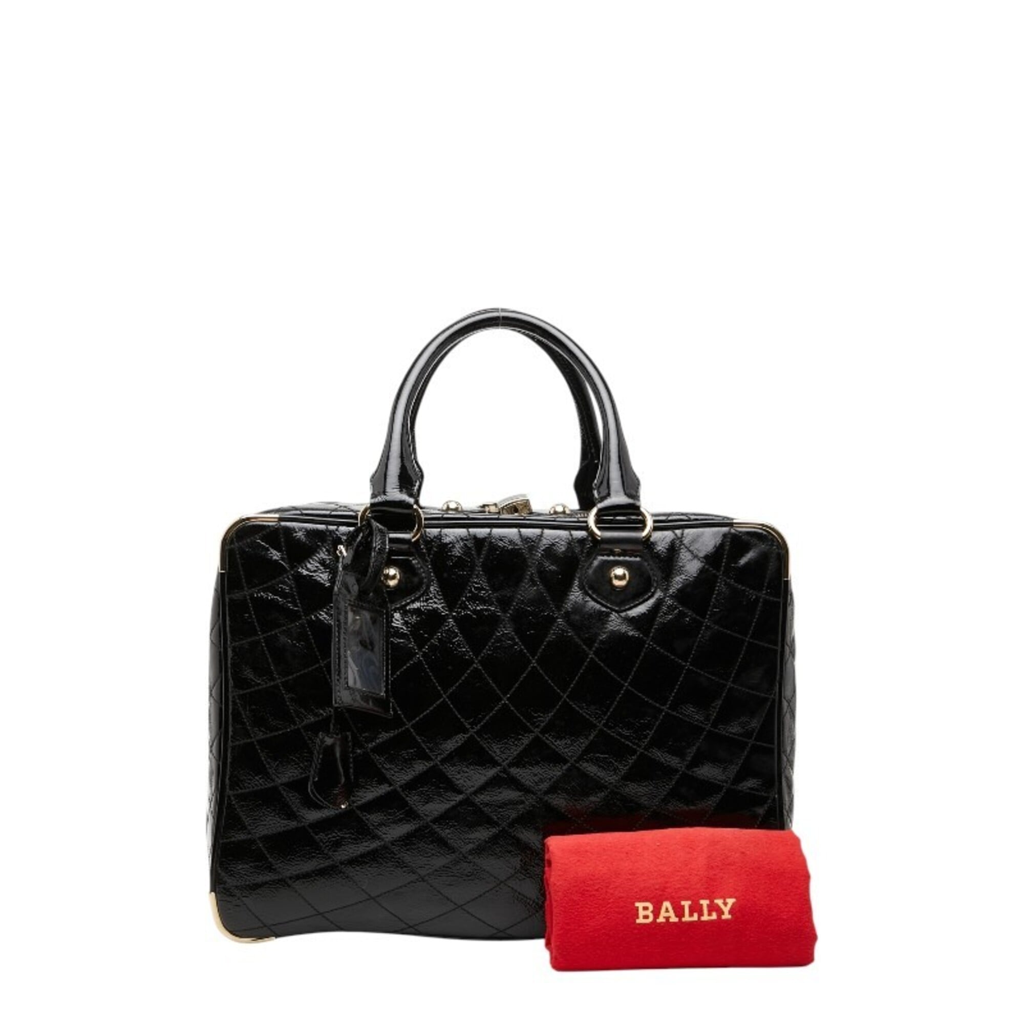 Bally Black Boston Bag Handbag (Pre-Owned)