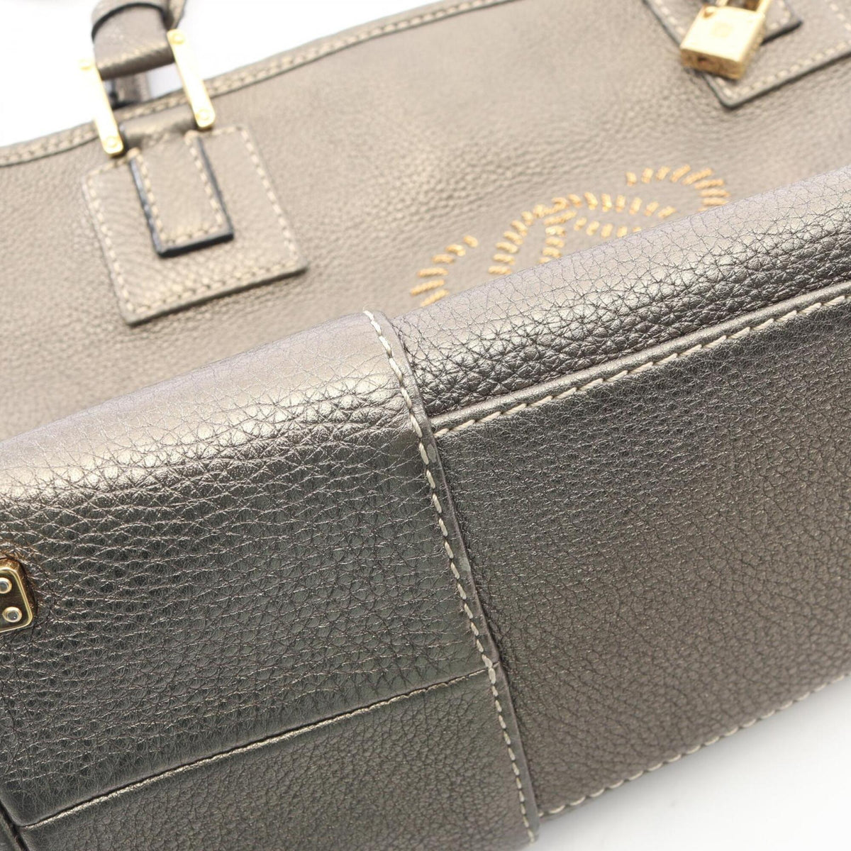 Loewe Gray Leather Handbag (Pre-Owned)