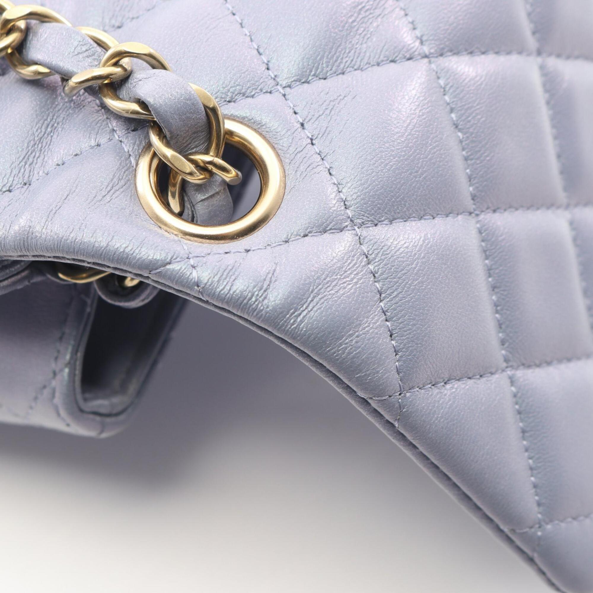 Chanel Blue Leather Handbag Shoulder Bag (Pre-Owned)