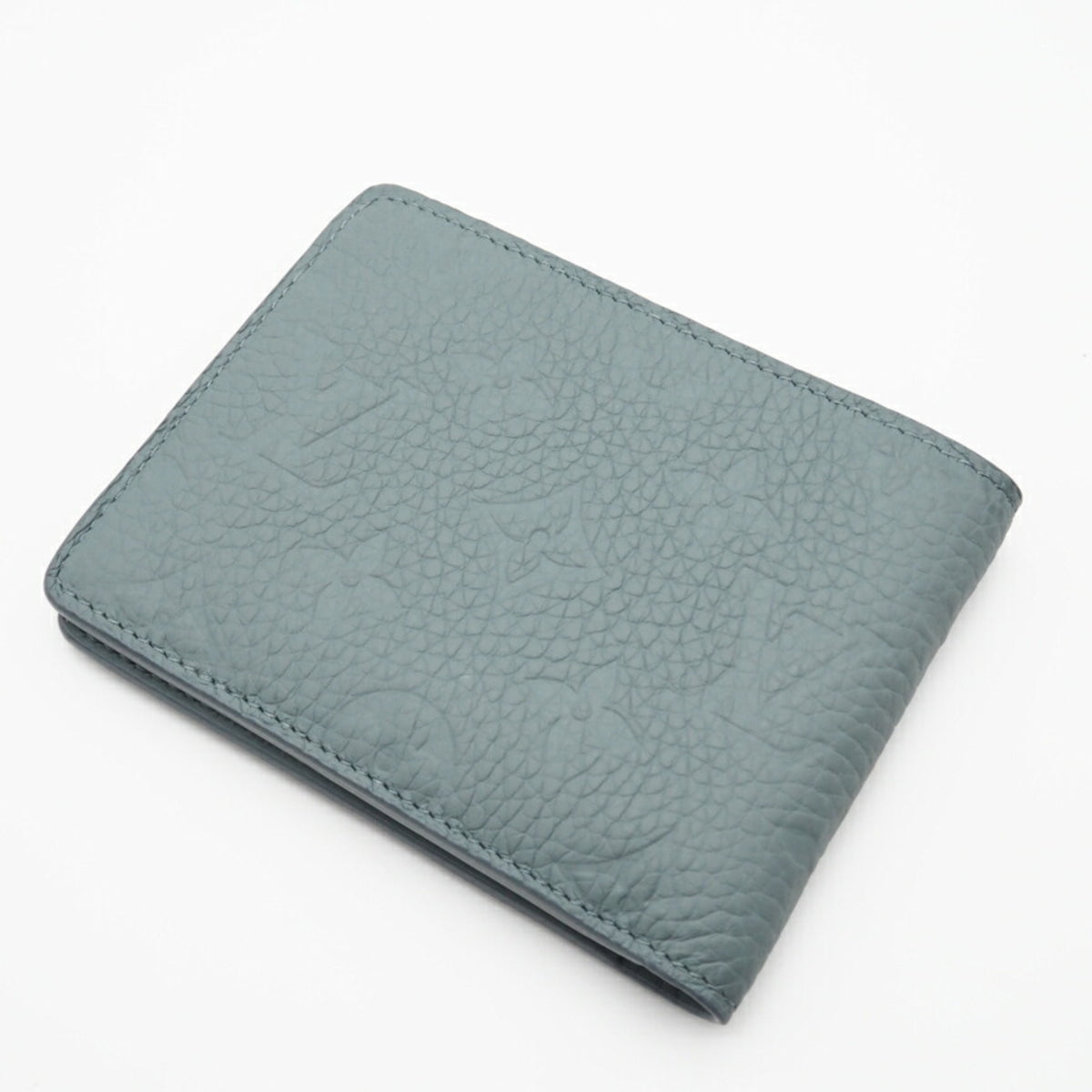 Louis Vuitton Gray Vert Leather Wallet (Bi-Fold) (Pre-Owned)