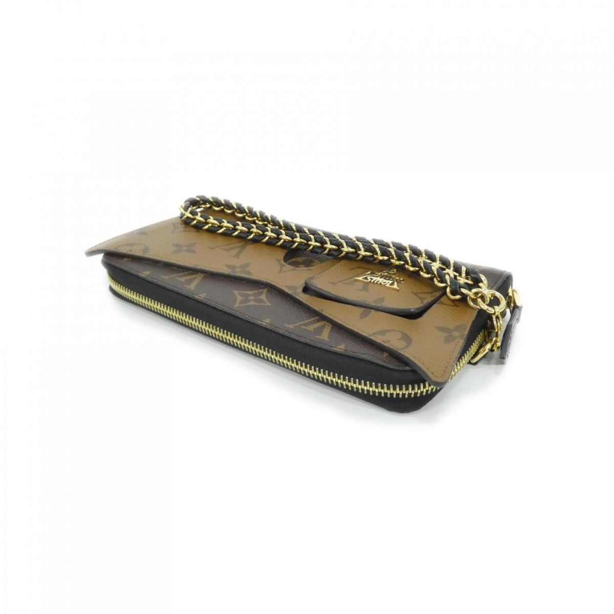 Louis Vuitton Marron Coated Canvas Long Wallet (Bi-Fold) (Pre-Owned)