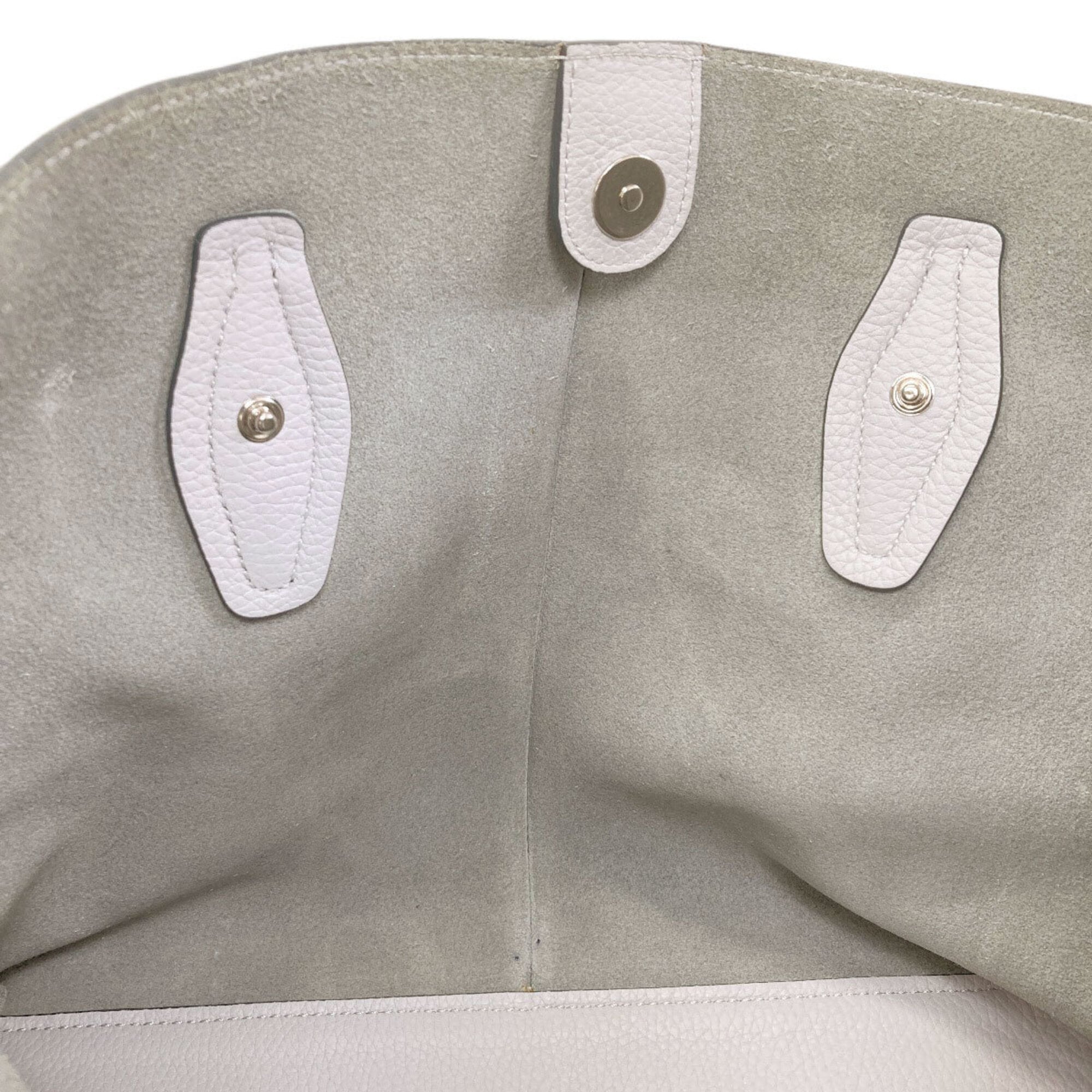 Tod's Gray Leather Tote Bag (Pre-Owned)