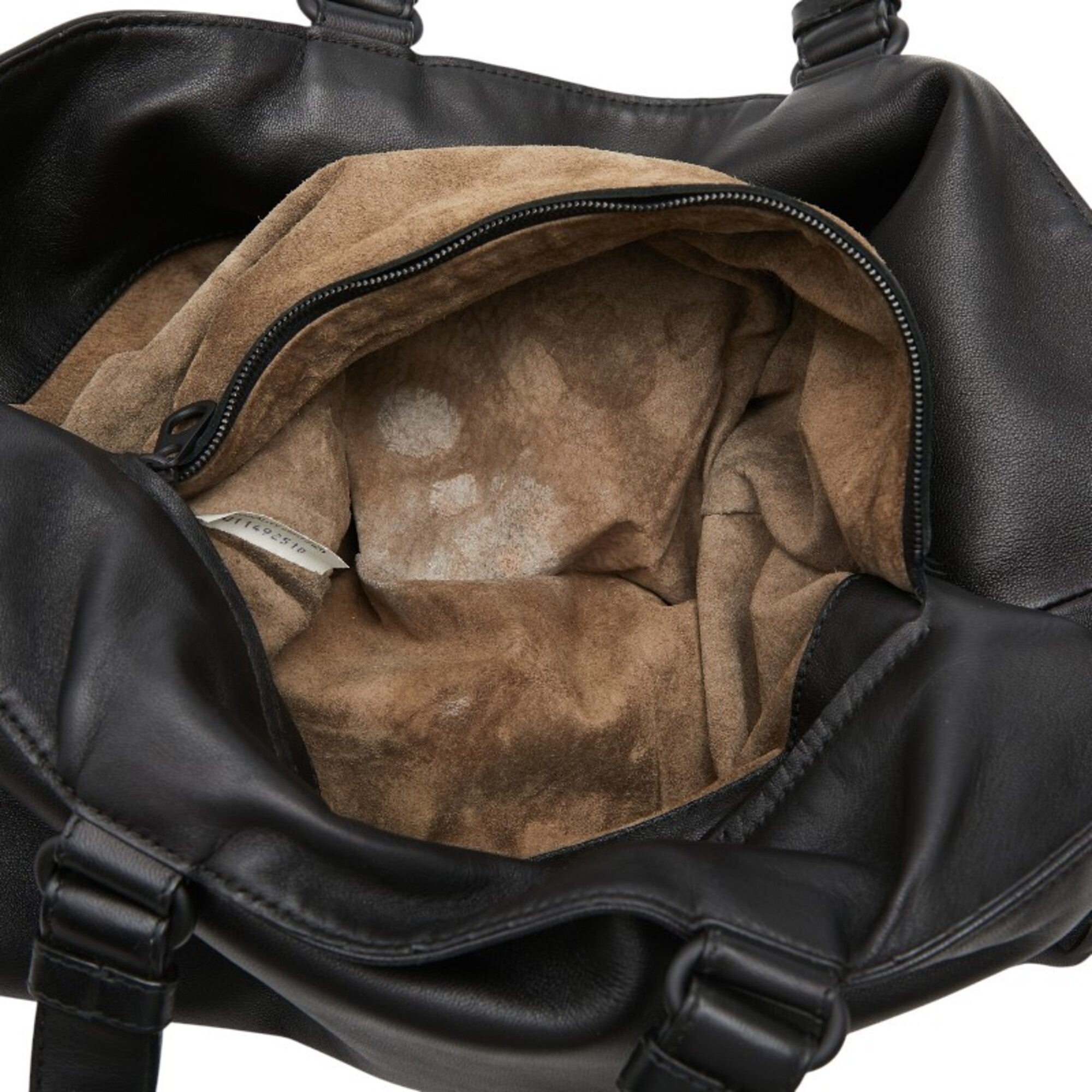 Bottega Veneta Black Leather Handbag Tote Bag (Pre-Owned)