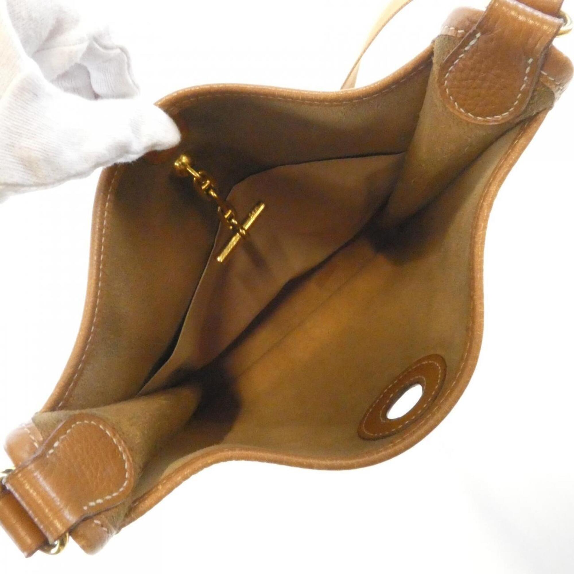 Hermes Gold Togo Leather Shoulder Bag (Pre-Owned)