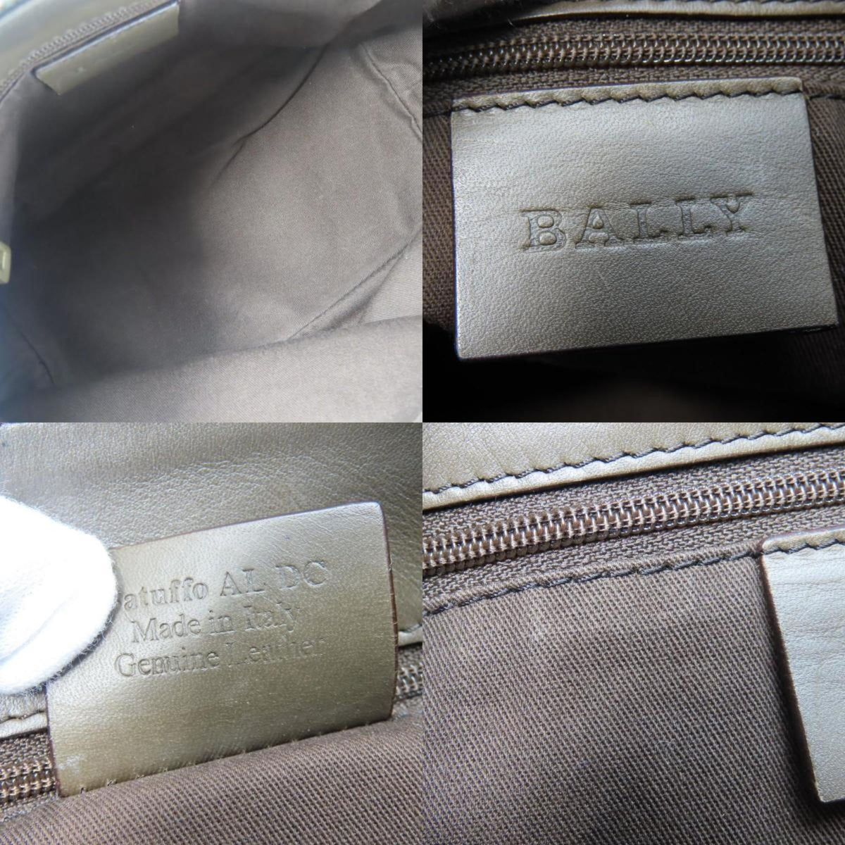 Bally Brown Wool Leather Handbag (Pre-Owned)
