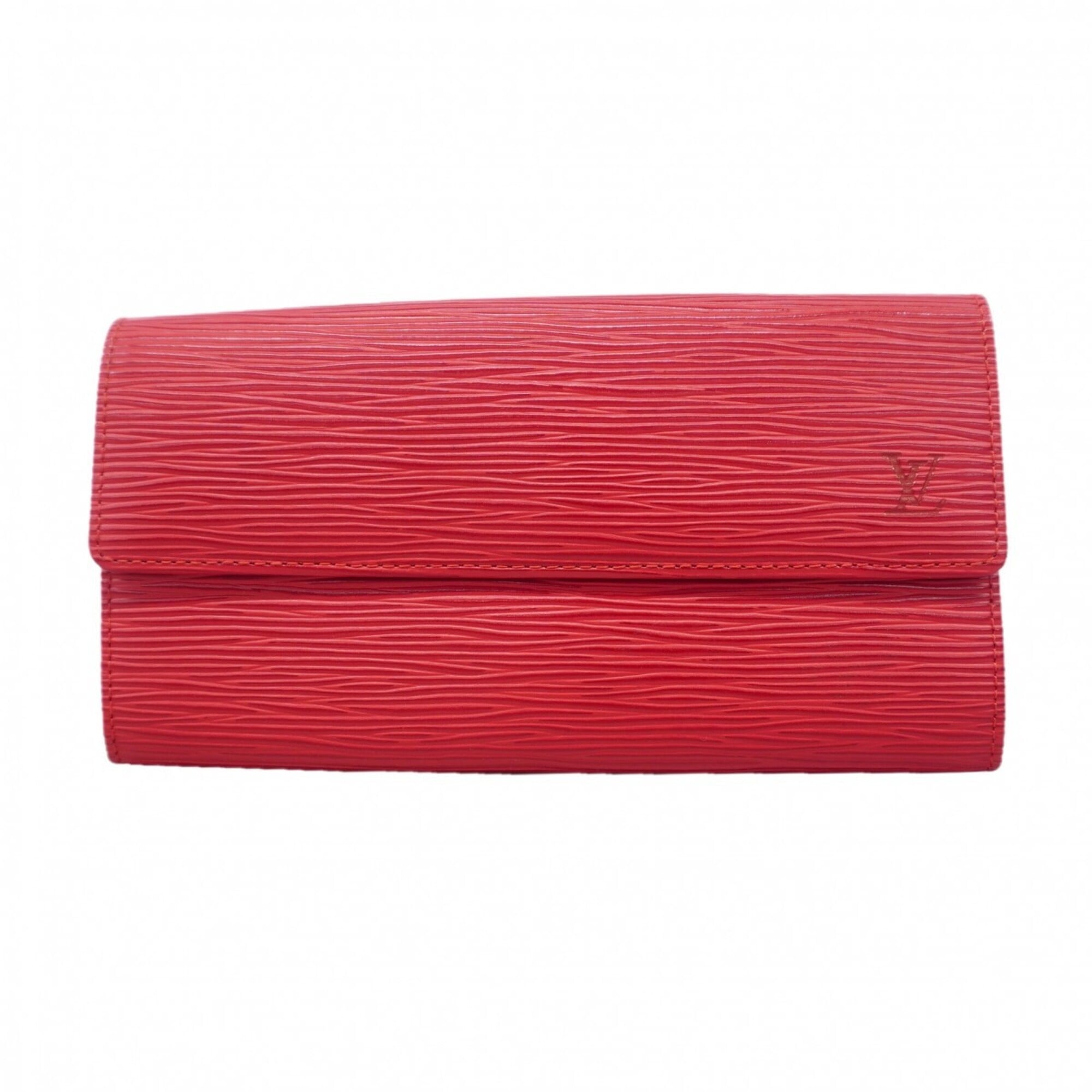 Louis Vuitton Castilian Red Long Wallet (Bi-Fold) (Pre-Owned)