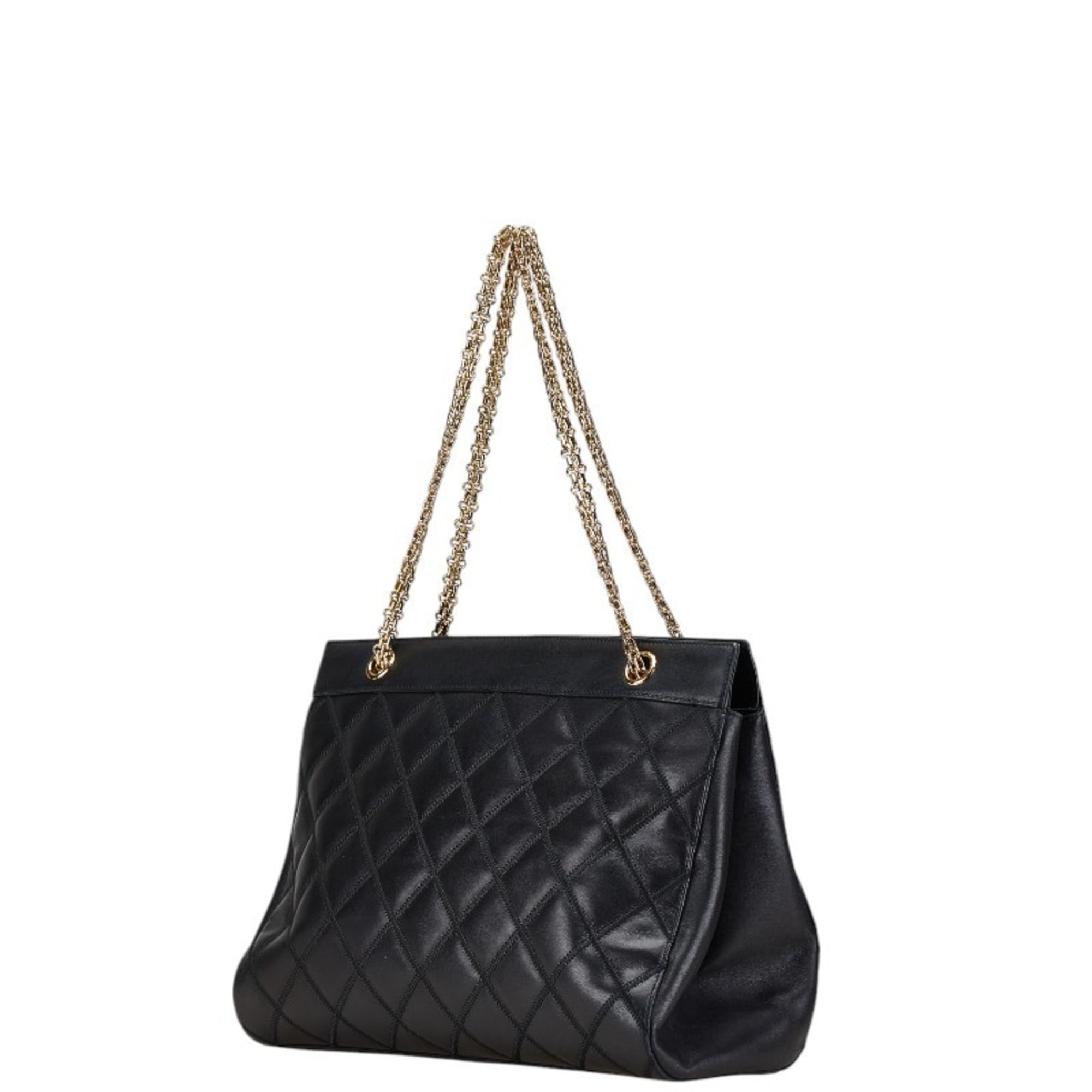 Chanel Black Leather Shoulder Bag (Pre-Owned)