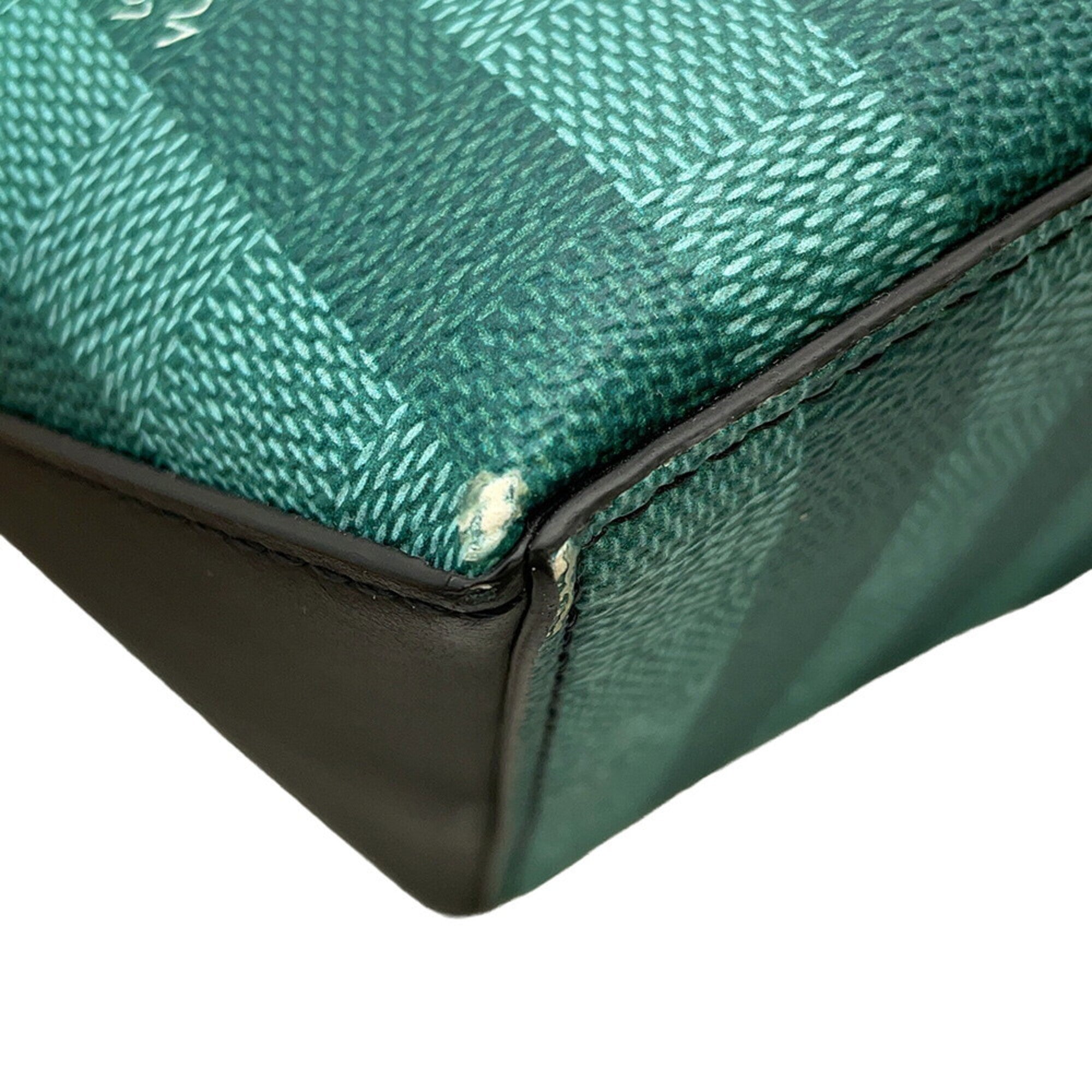 Louis Vuitton Damier Canvas Green Yellow Damier Canvas Handbag Pouch Shoulder Bag Tote Bag (Pre-Owned)
