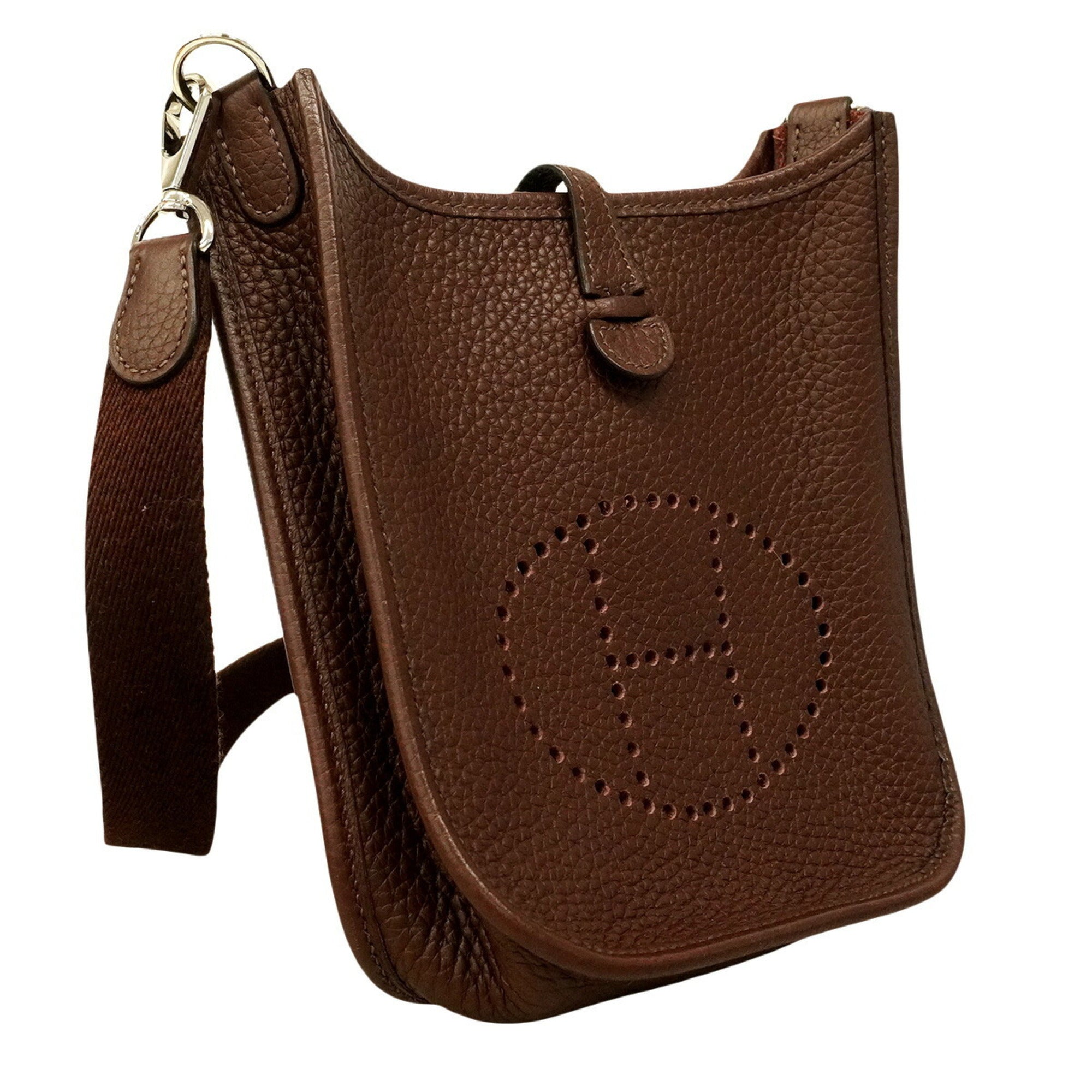 Hermes Brown Taurillon Clemence Leather Shoulder Bag (Pre-Owned)