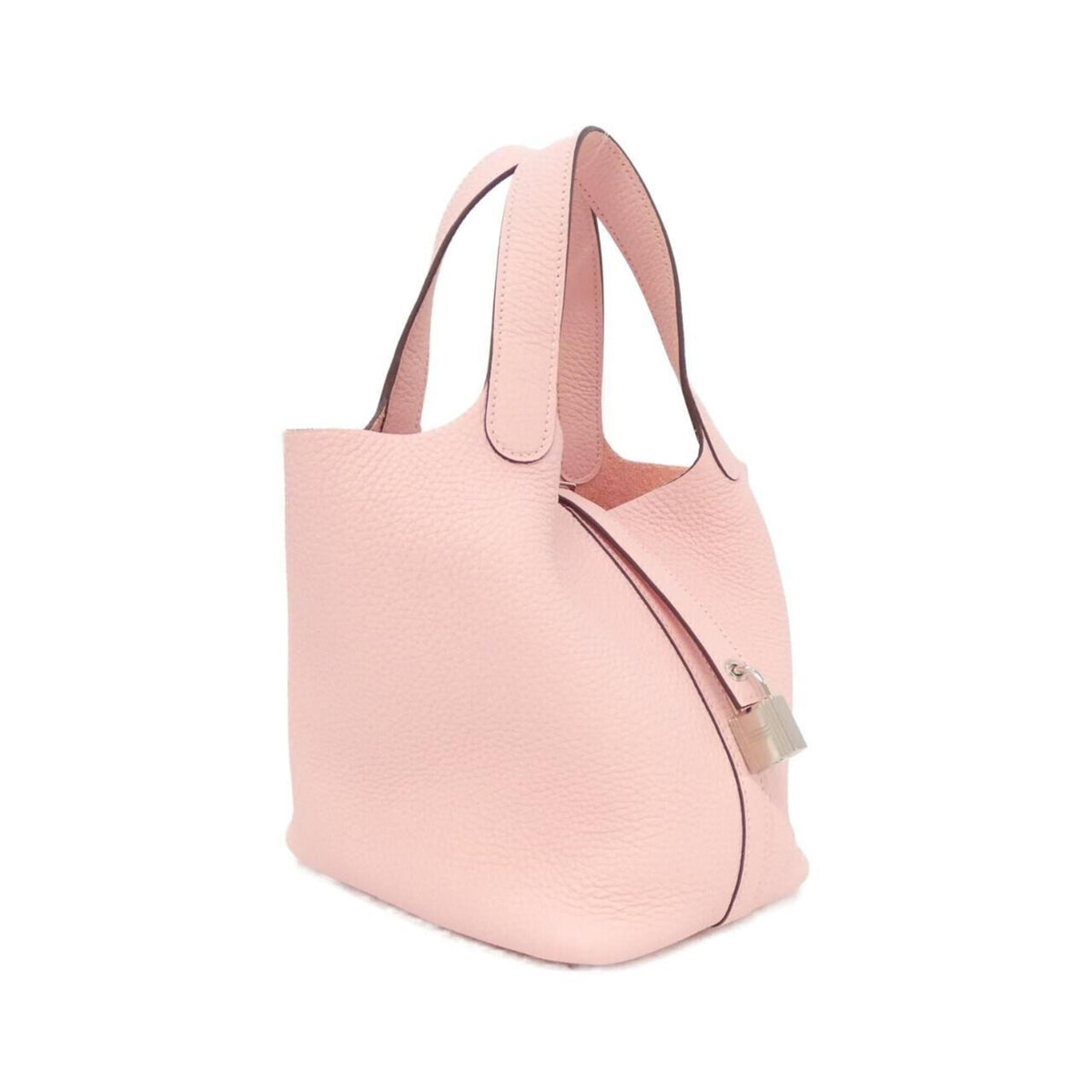 Hermes Rose Sakura Taurillon Clemence Leather Handbag (Pre-Owned)