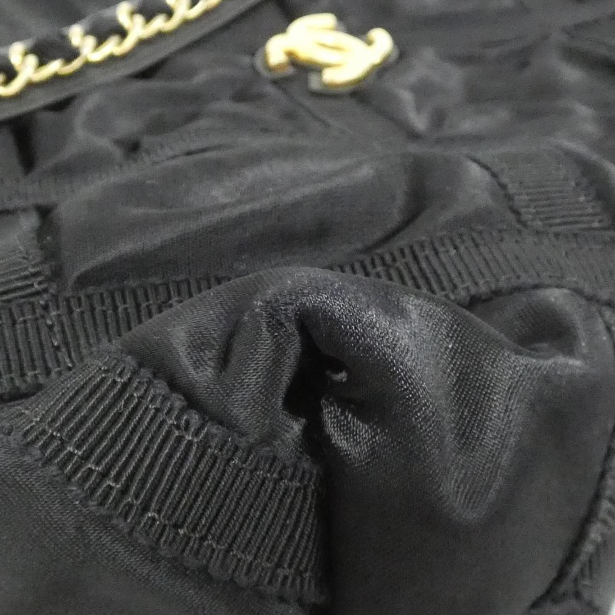 Chanel Black Nylon Handbag (Pre-Owned)