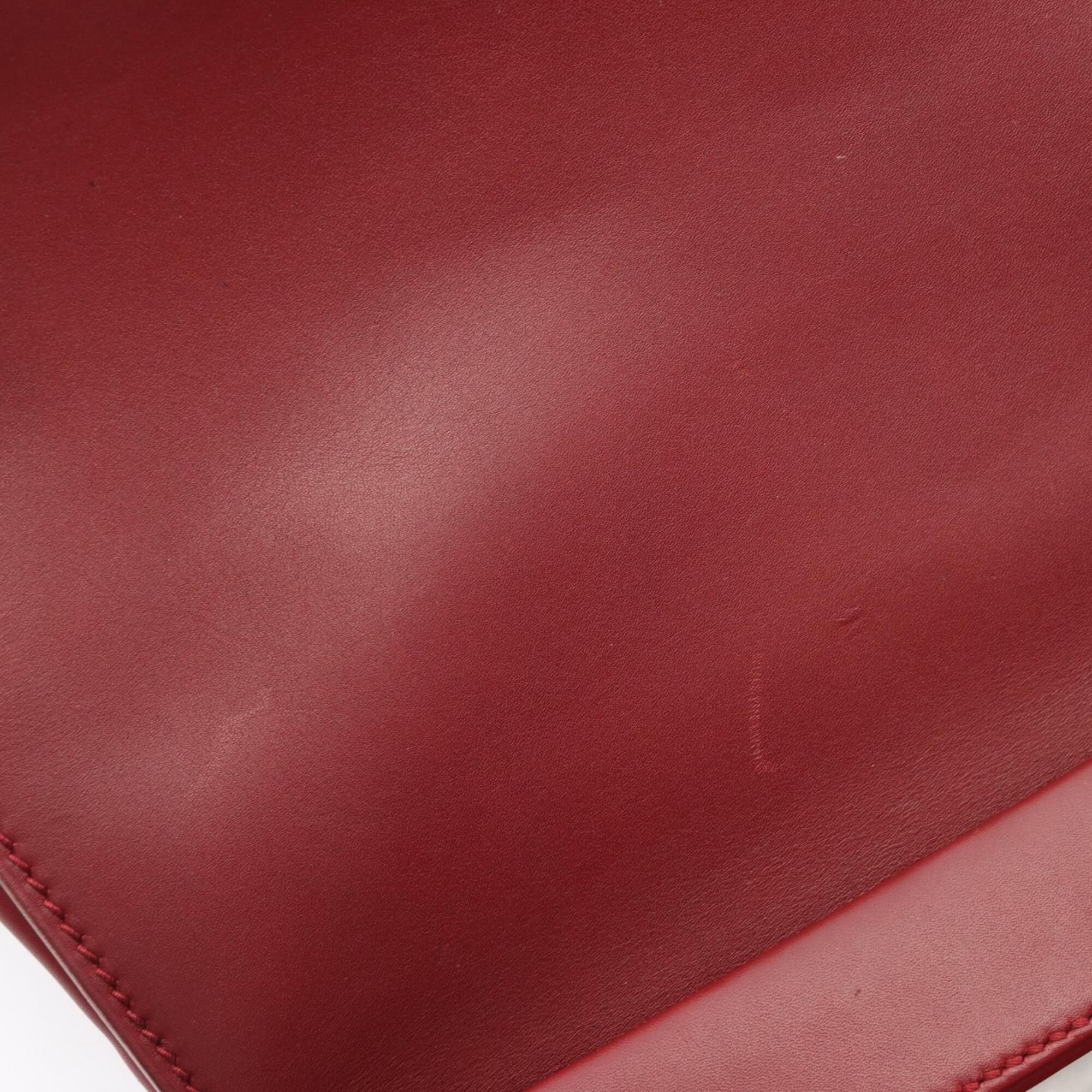 Gucci Bordeaux Leather Handbag (Pre-Owned)