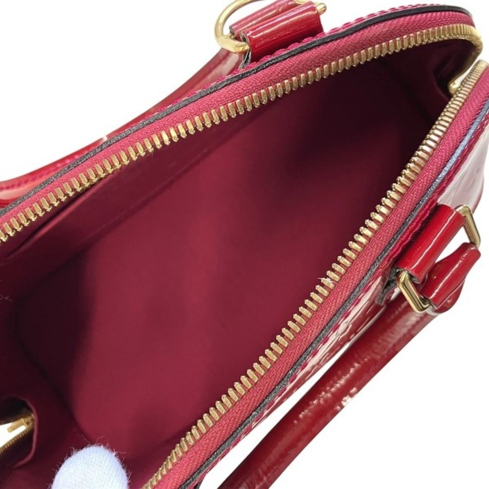 Louis Vuitton Pomme D'amour Patent Leather Handbag (Pre-Owned)