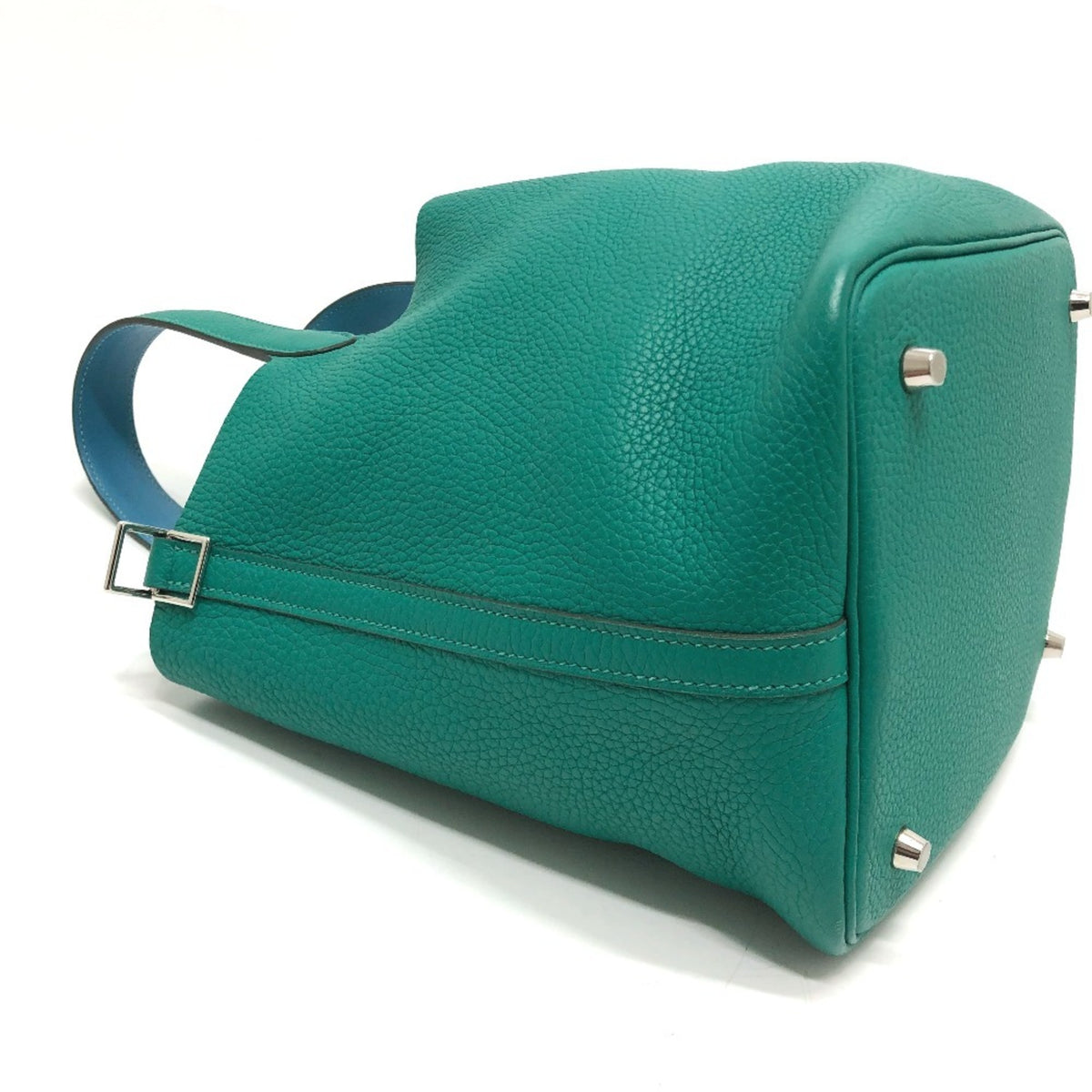 Hermes Picotin Green Taurillon Clemence Leather Handbag (Pre-Owned)