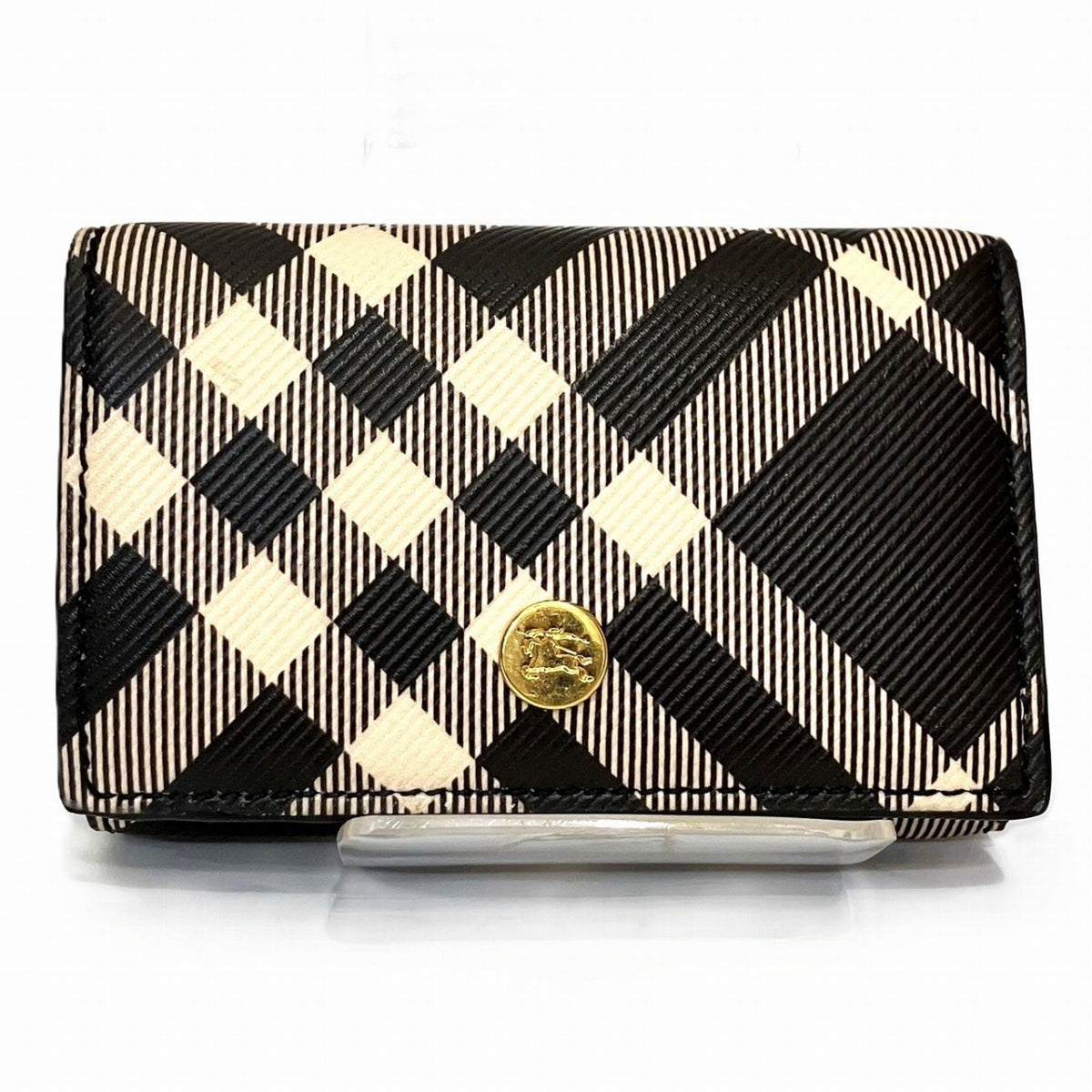 Burberry Black Leather Wallet (Tri-Fold) (Pre-Owned)