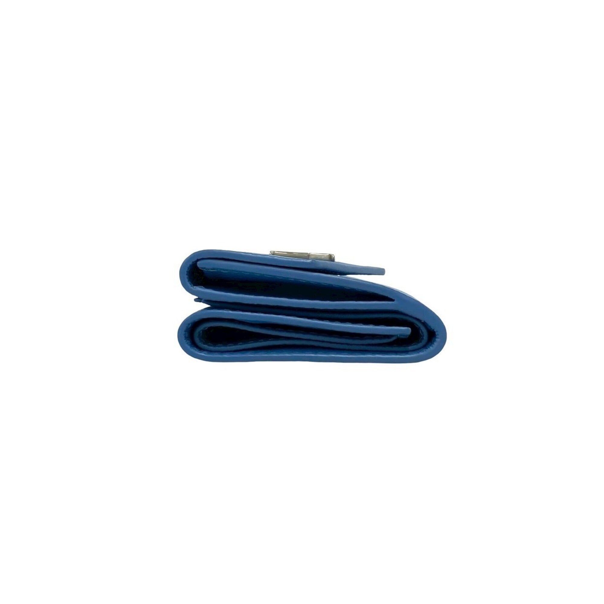 Louis Vuitton Blue Leather Wallet (Tri-Fold) (Pre-Owned)