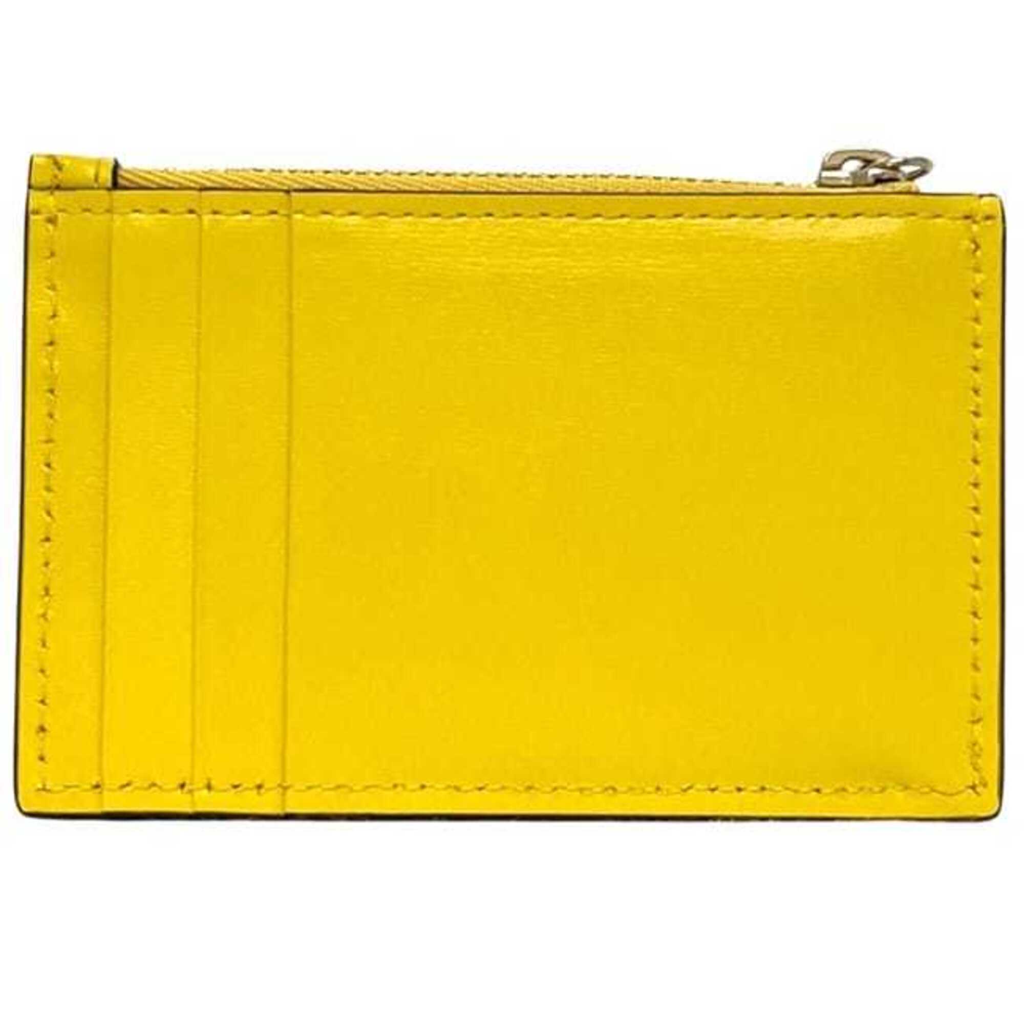 Gucci Yellow Canvas Leather Coin Purse/Coin Case (Pre-Owned)
