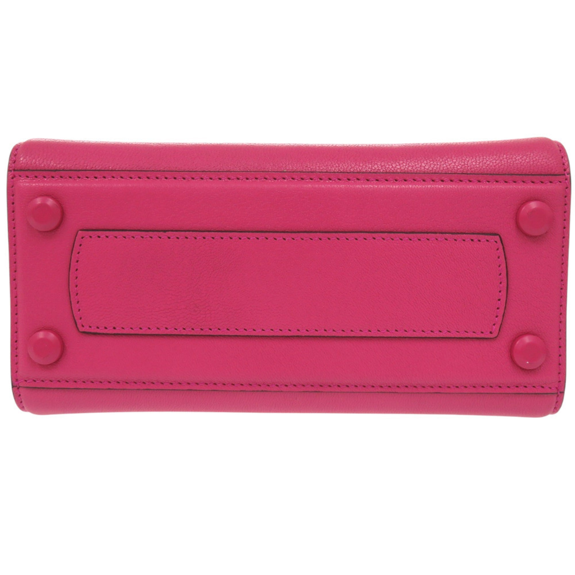 Salvatore Ferragamo Pink Leather Canvas Handbag Shoulder Bag (Pre-Owned)
