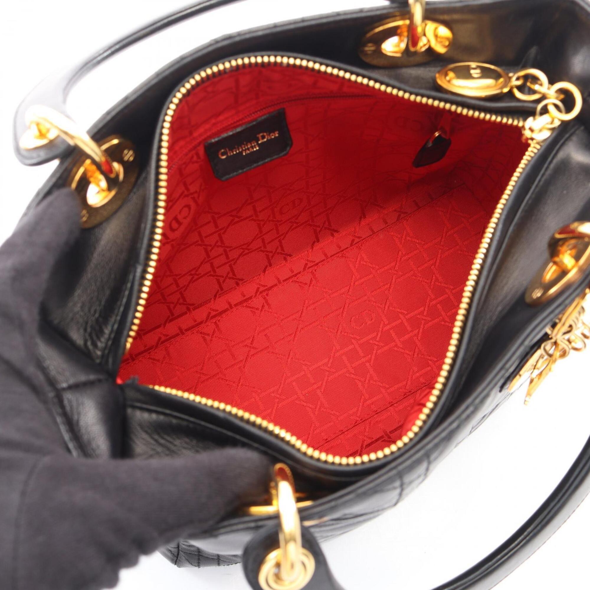 Christian Dior Black Leather Handbag (Pre-Owned)