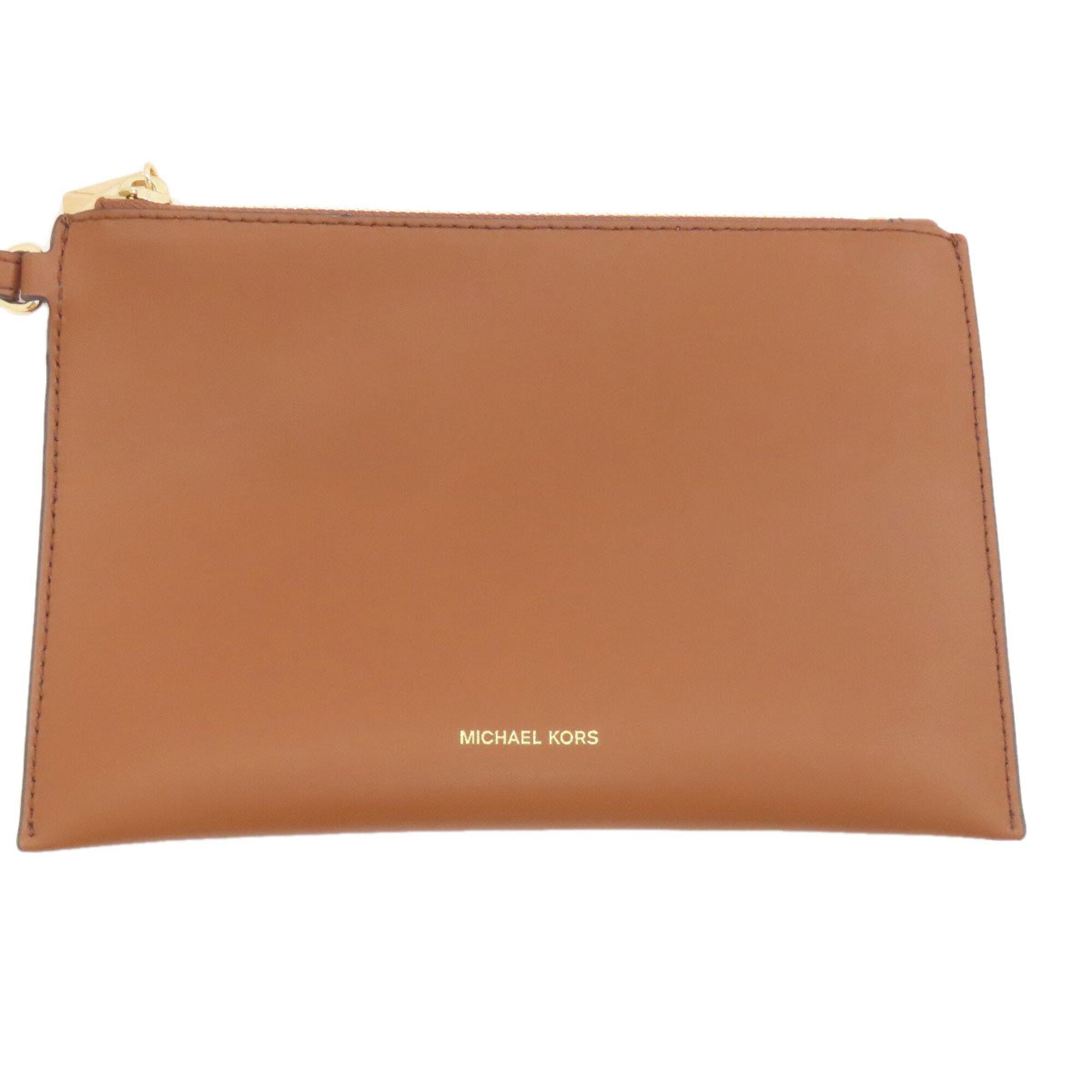 Michael Kors Beige Brown Leather Tote Bag (Pre-Owned)