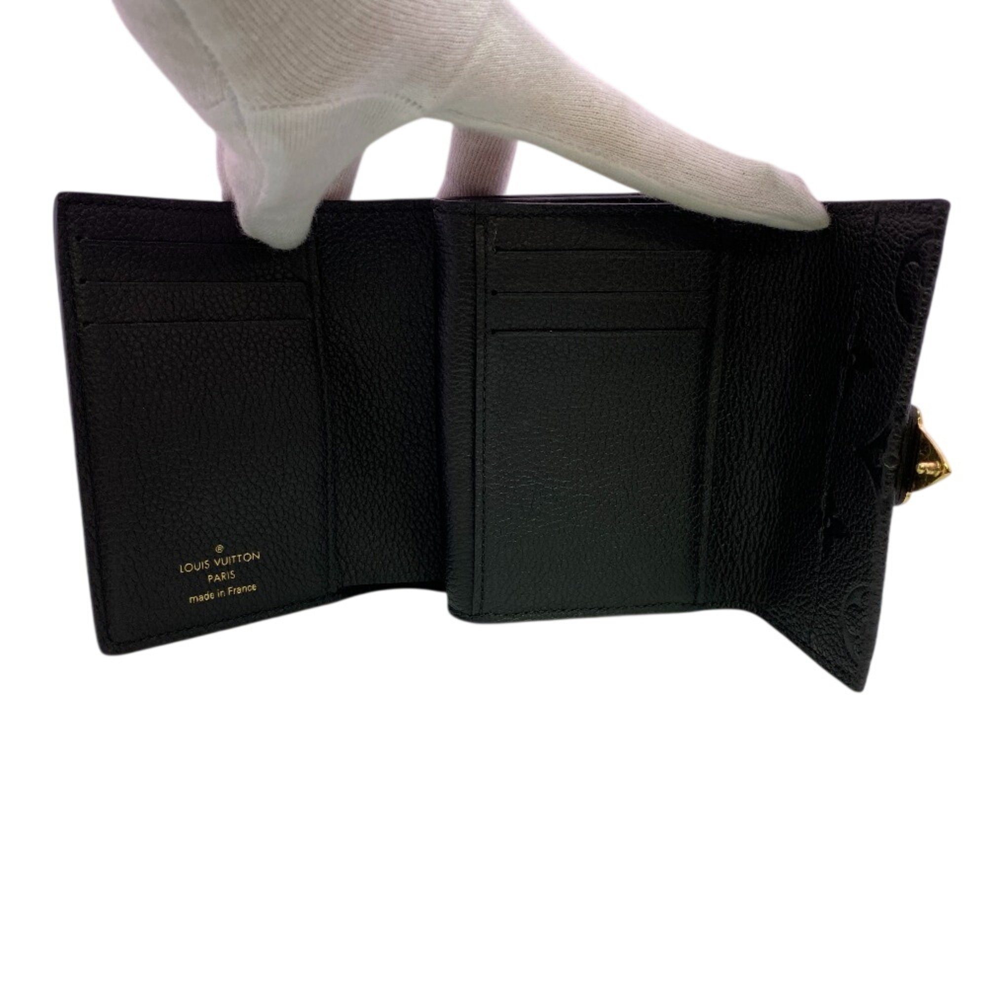 Louis Vuitton Black Monogram Empreinte Wallet (Tri-Fold) (Pre-Owned)