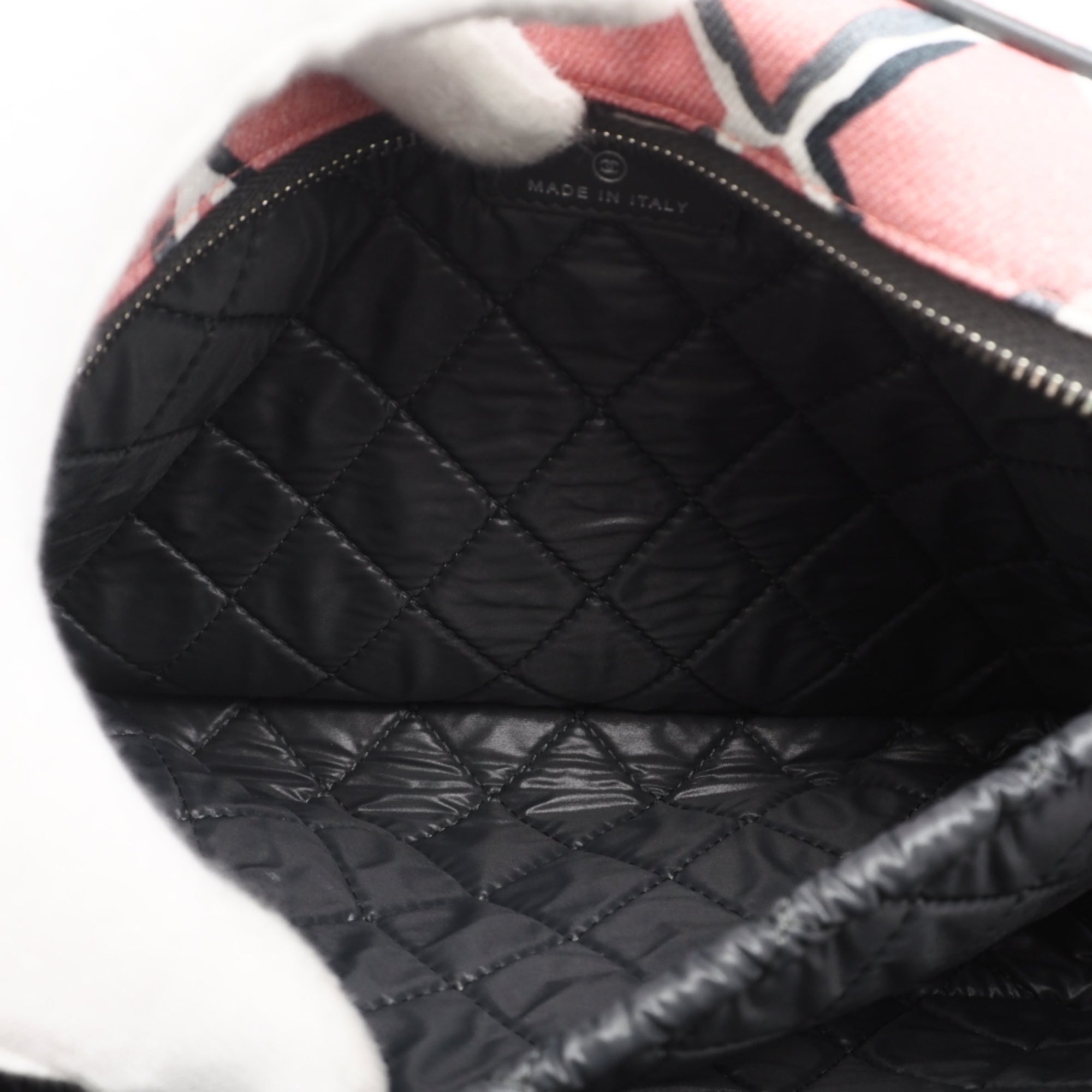 Chanel Multi-Color Pink Canvas Pouch (Pre-Owned)