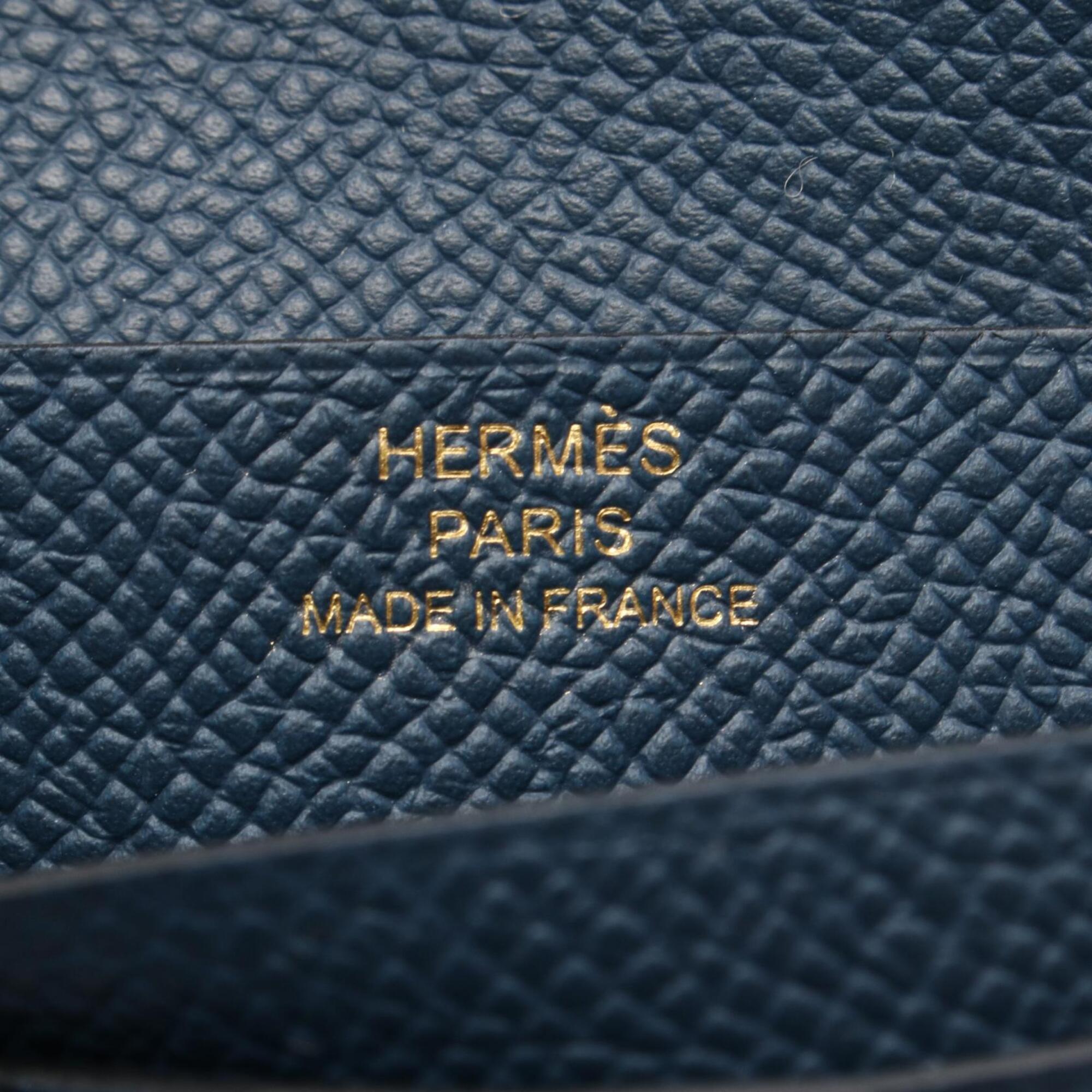Hermes Blue Epsom Leather Wallet (Bi-Fold) (Pre-Owned)