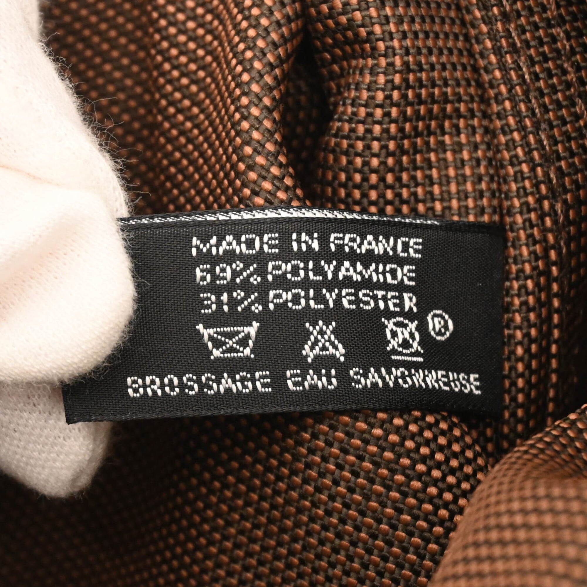 Hermes Her Line Brown Nylon Canvas Backpack (Pre-Owned)