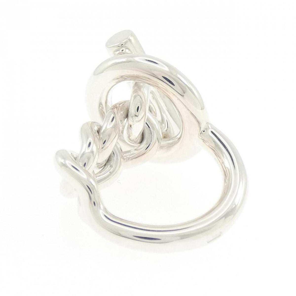 Hermes Silver Silver 925 Band Ring (Pre-Owned)