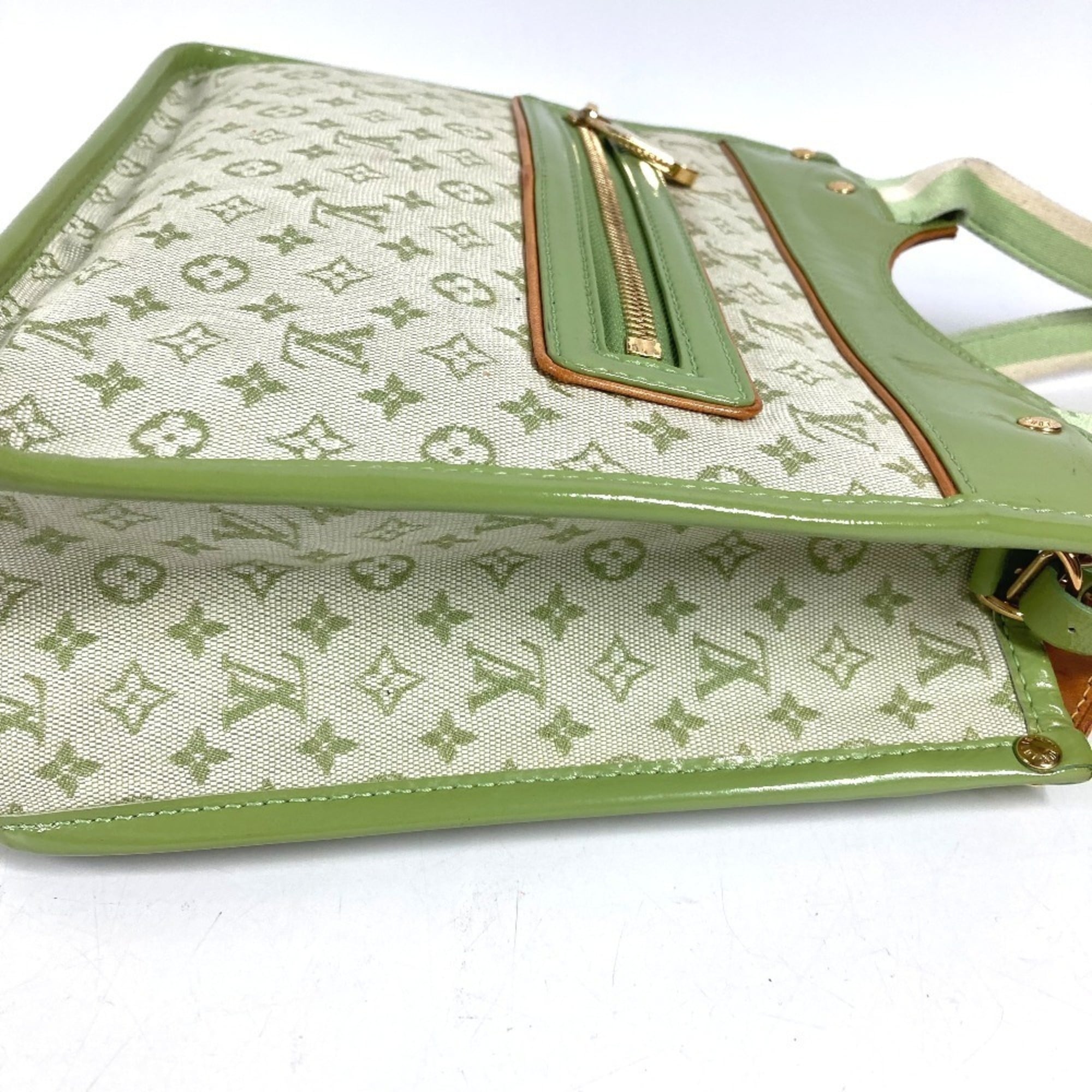 Louis Vuitton Almond Green Monogram Mini Handbag Tote Bag (Pre-Owned)