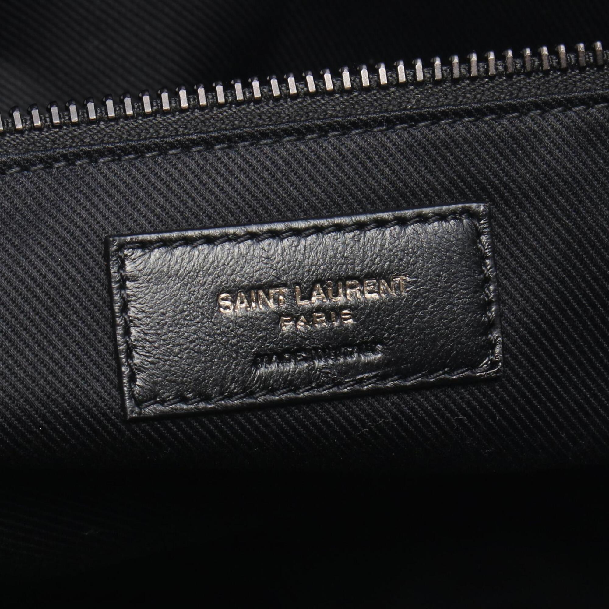 Saint Laurent Black Leather Boston Bag Handbag (Pre-Owned)