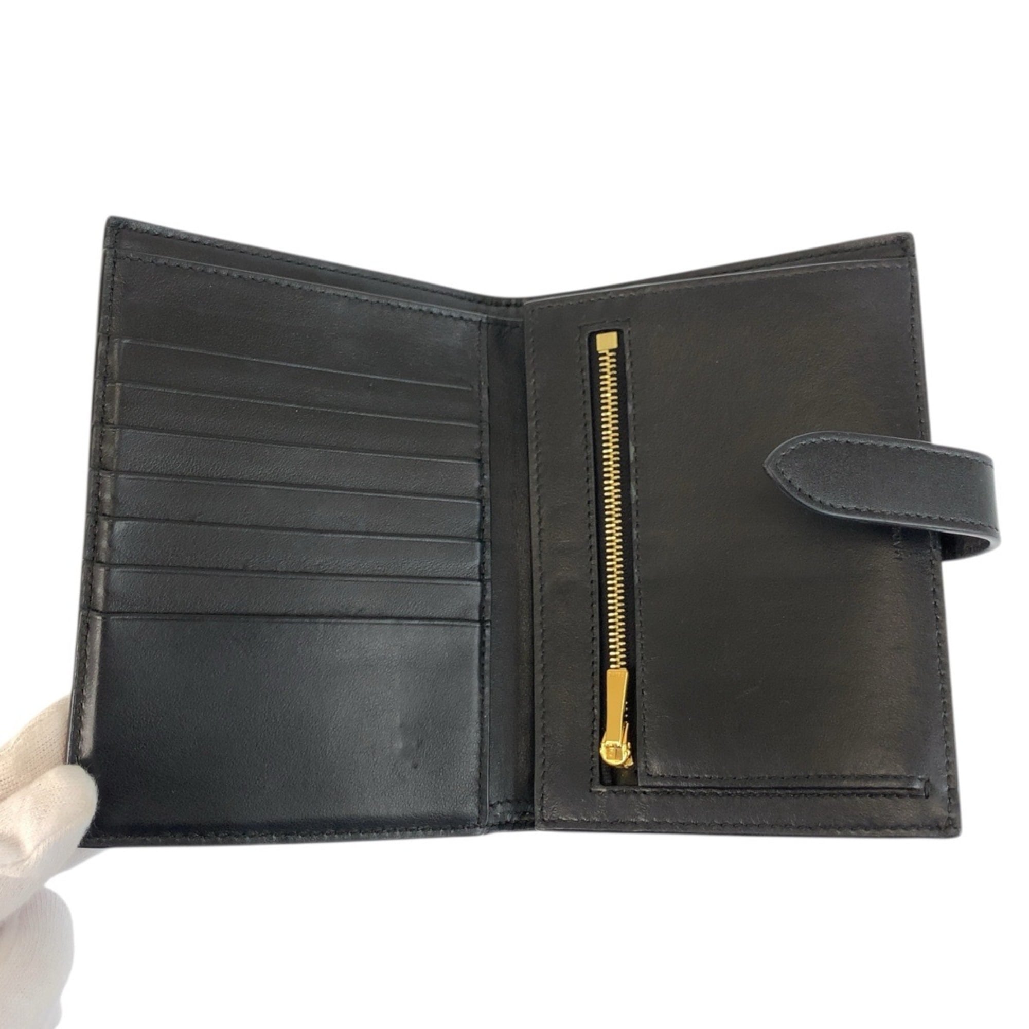 Celine Black Leather Wallet (Bi-Fold) (Pre-Owned)