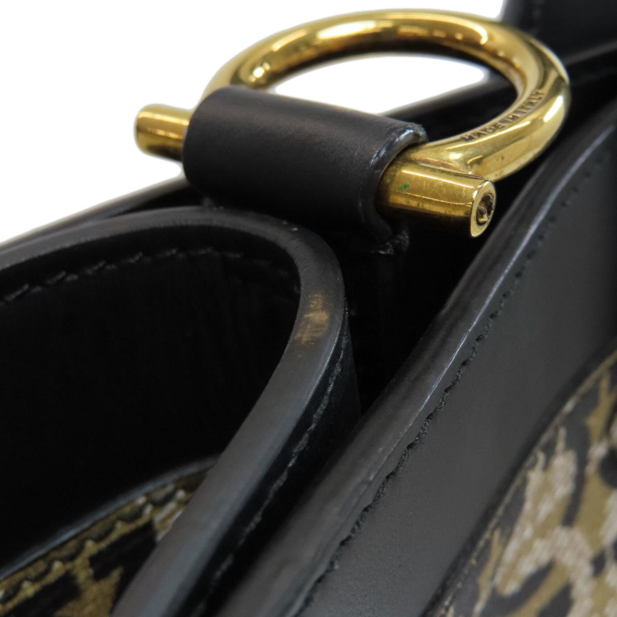Salvatore Ferragamo Black Brown Pvc Tote Bag (Pre-Owned)