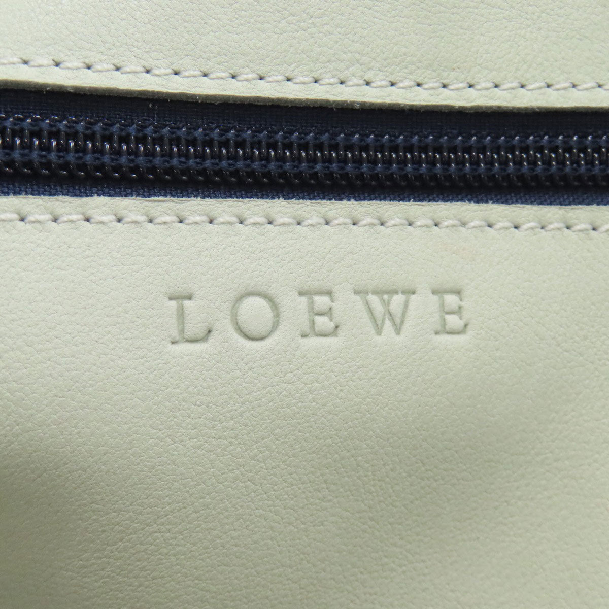 Loewe Navy Leather Suede Tote Bag (Pre-Owned)