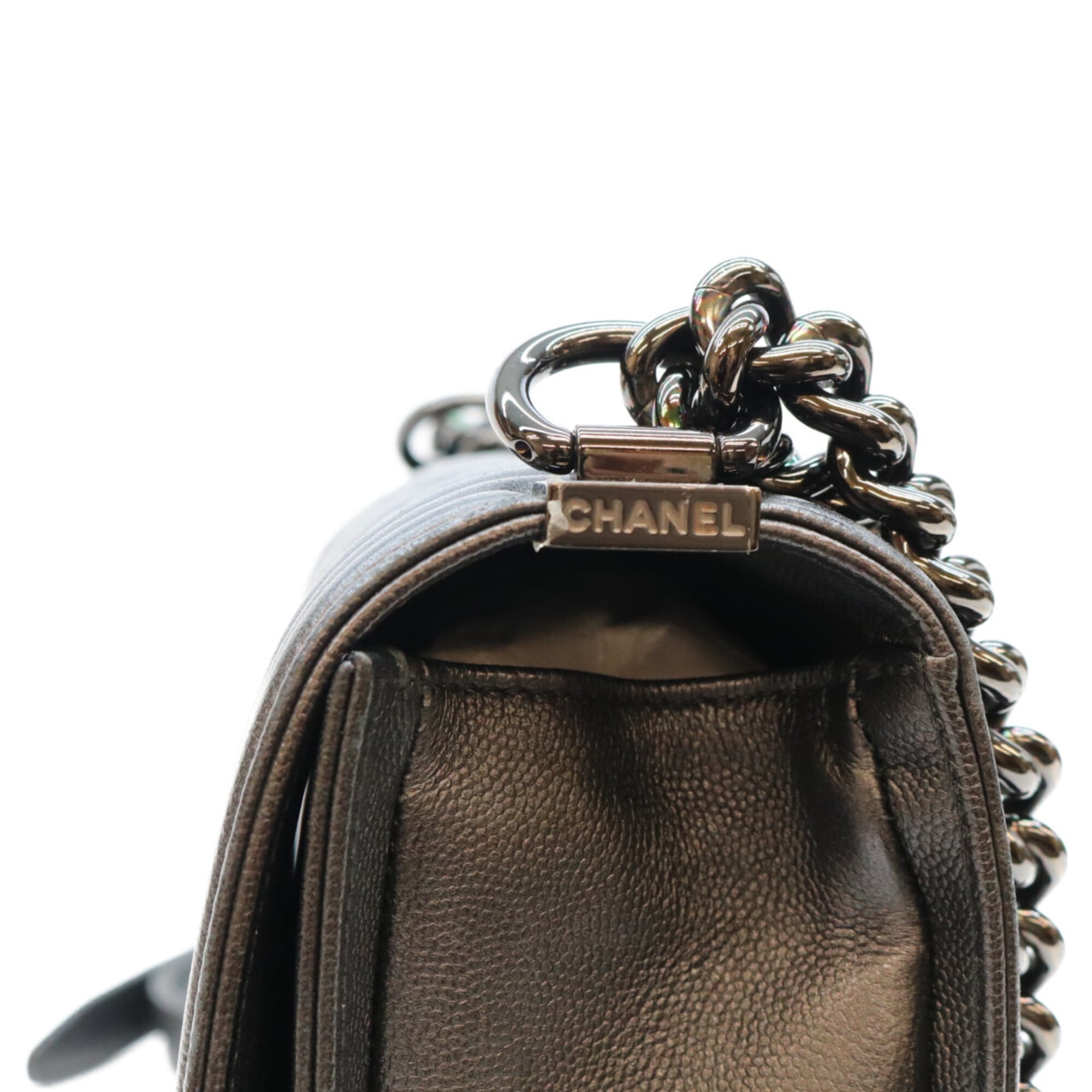 Chanel Black Grained Calfskin Shoulder Bag (Pre-Owned)