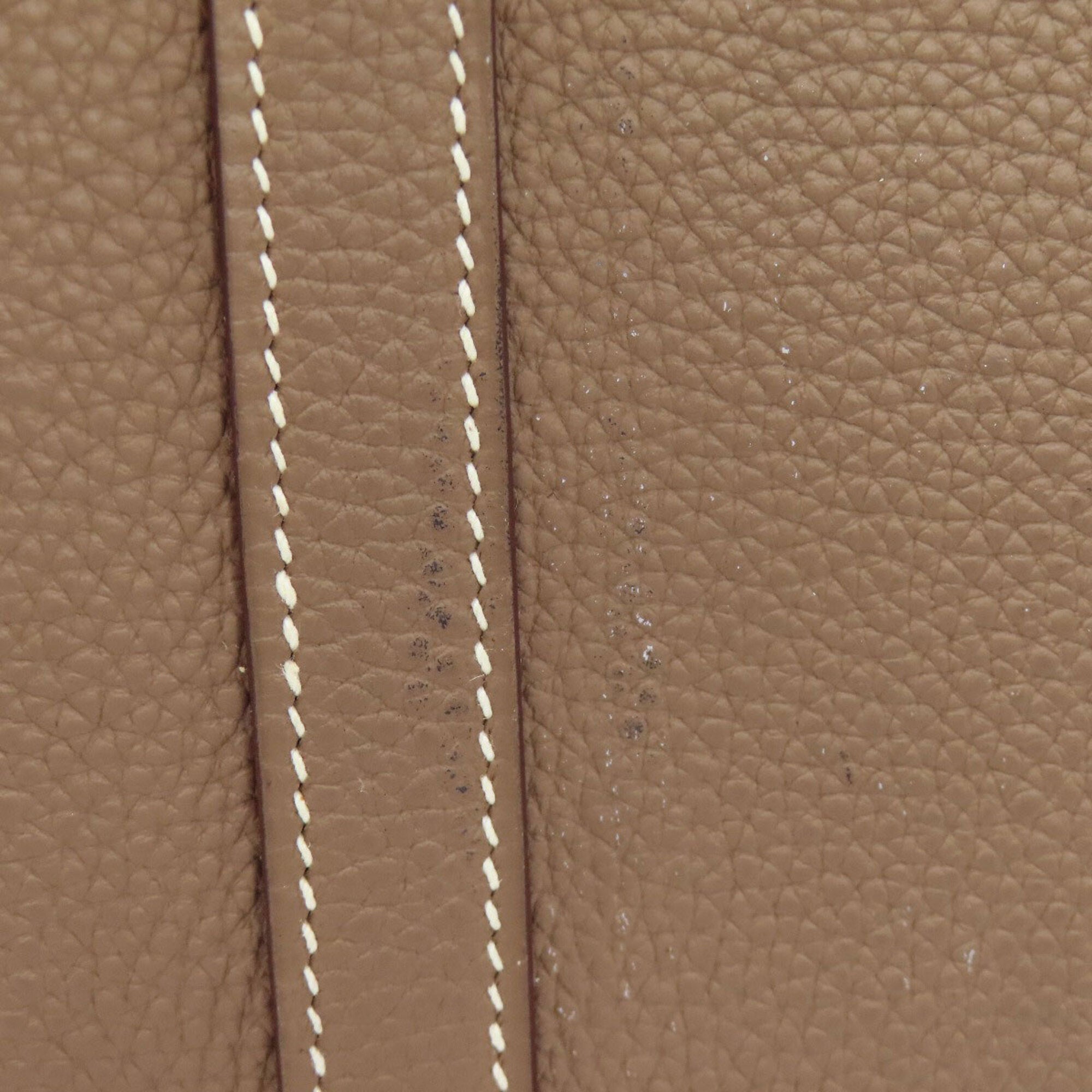 Hermes Etoupe Gray Taurillon Clemence Leather Handbag (Pre-Owned)