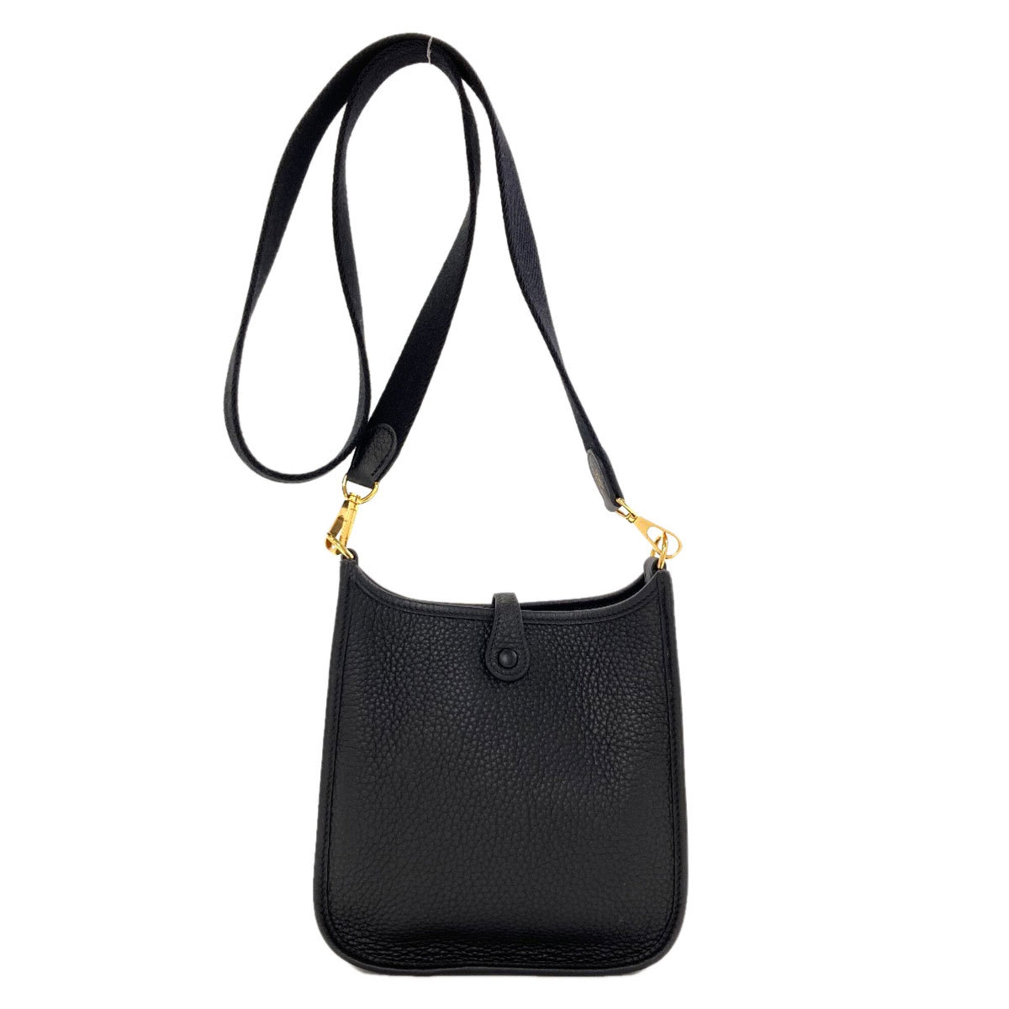 Hermes Black Taurillon Clemence Leather Shoulder Bag (Pre-Owned)