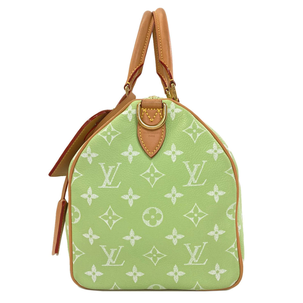 Louis Vuitton Green Monogram Monogram Canvas Leather Handbag (Pre-Owned)