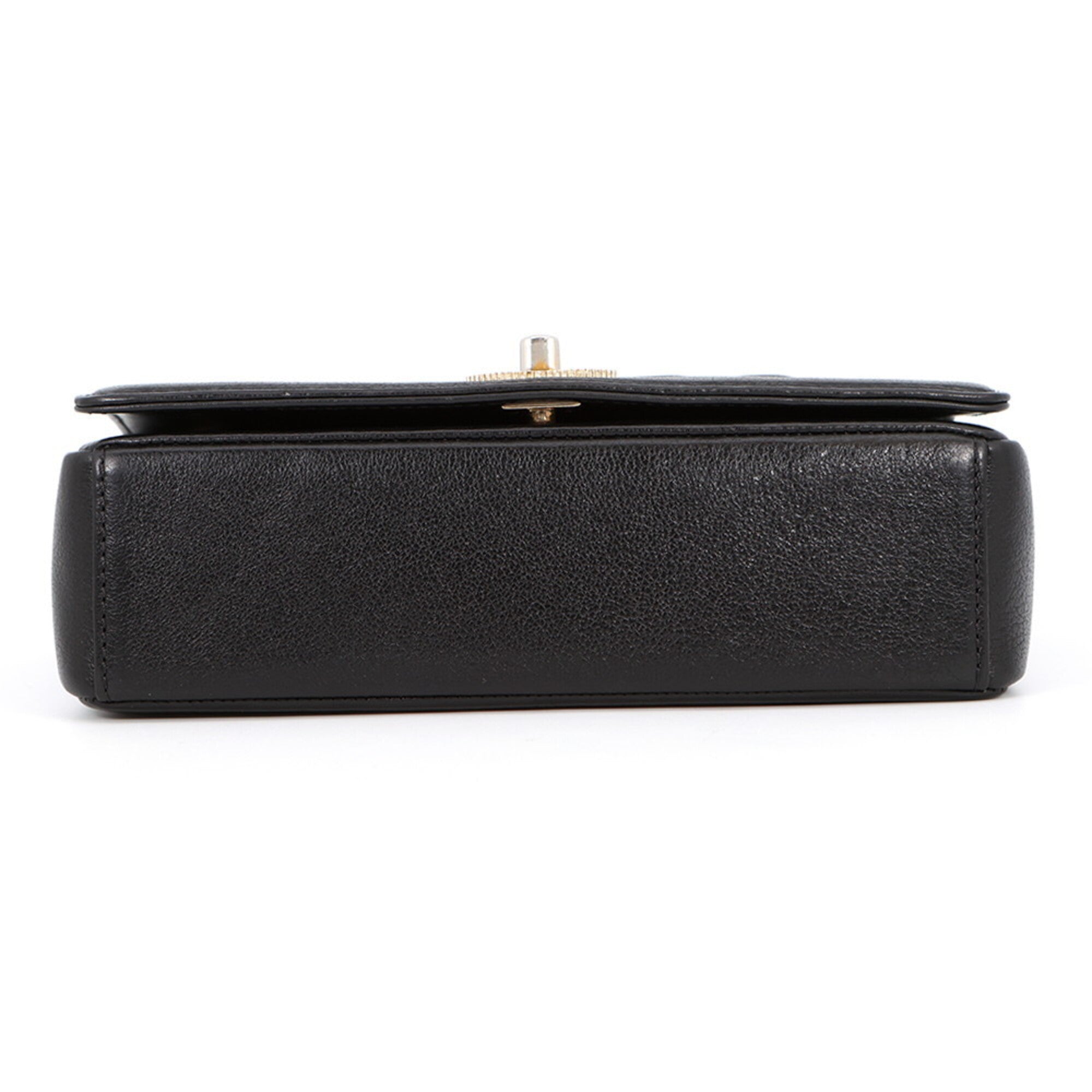 Chanel Black Leather Handbag Shoulder Bag (Pre-Owned)