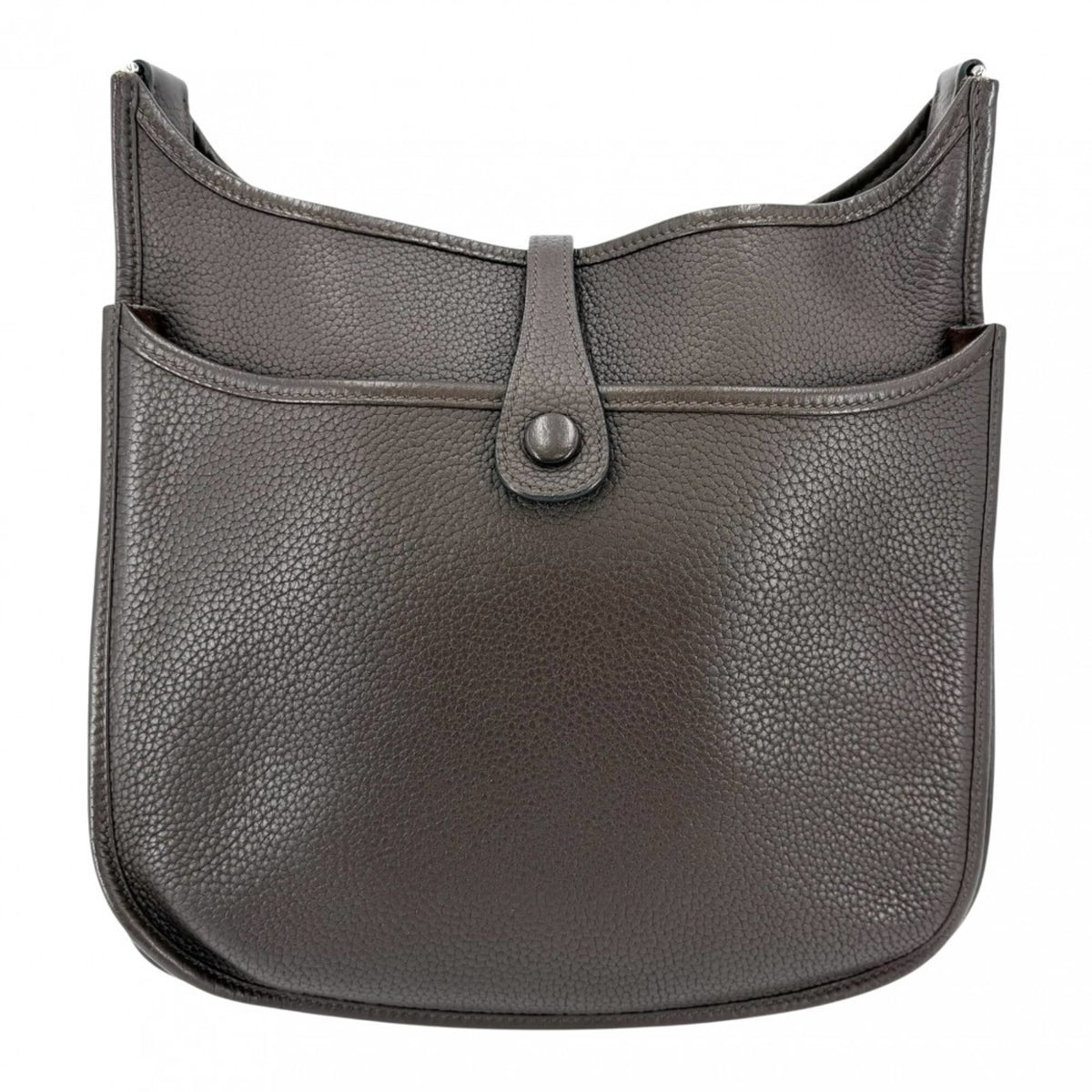 Hermes Evelyne Brown Leather Shoulder Bag (Pre-Owned)