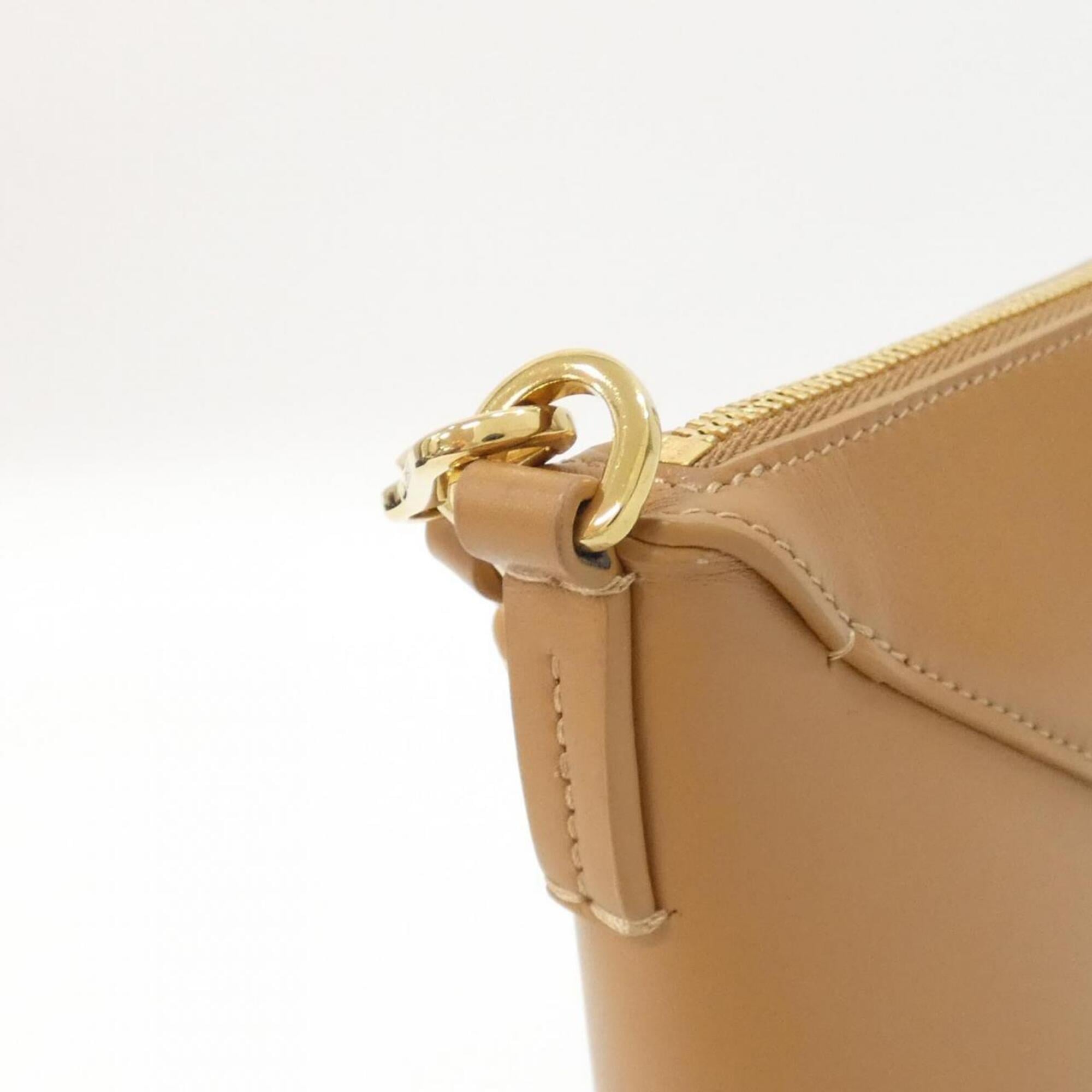 Loewe Beige Leather Handbag Pouch Shoulder Bag (Pre-Owned)