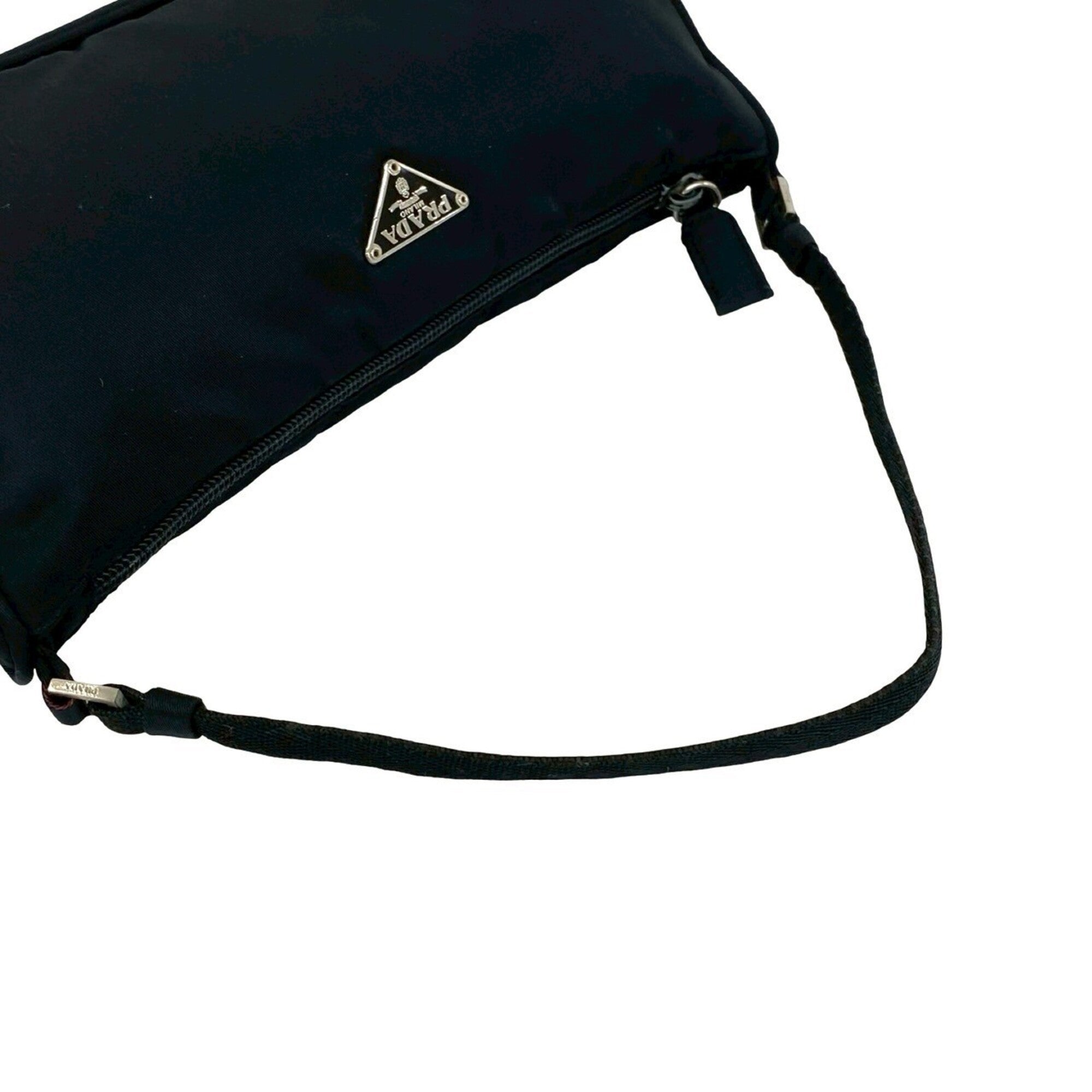 Prada Black Nylon Handbag Pouch Shoulder Bag (Pre-Owned)